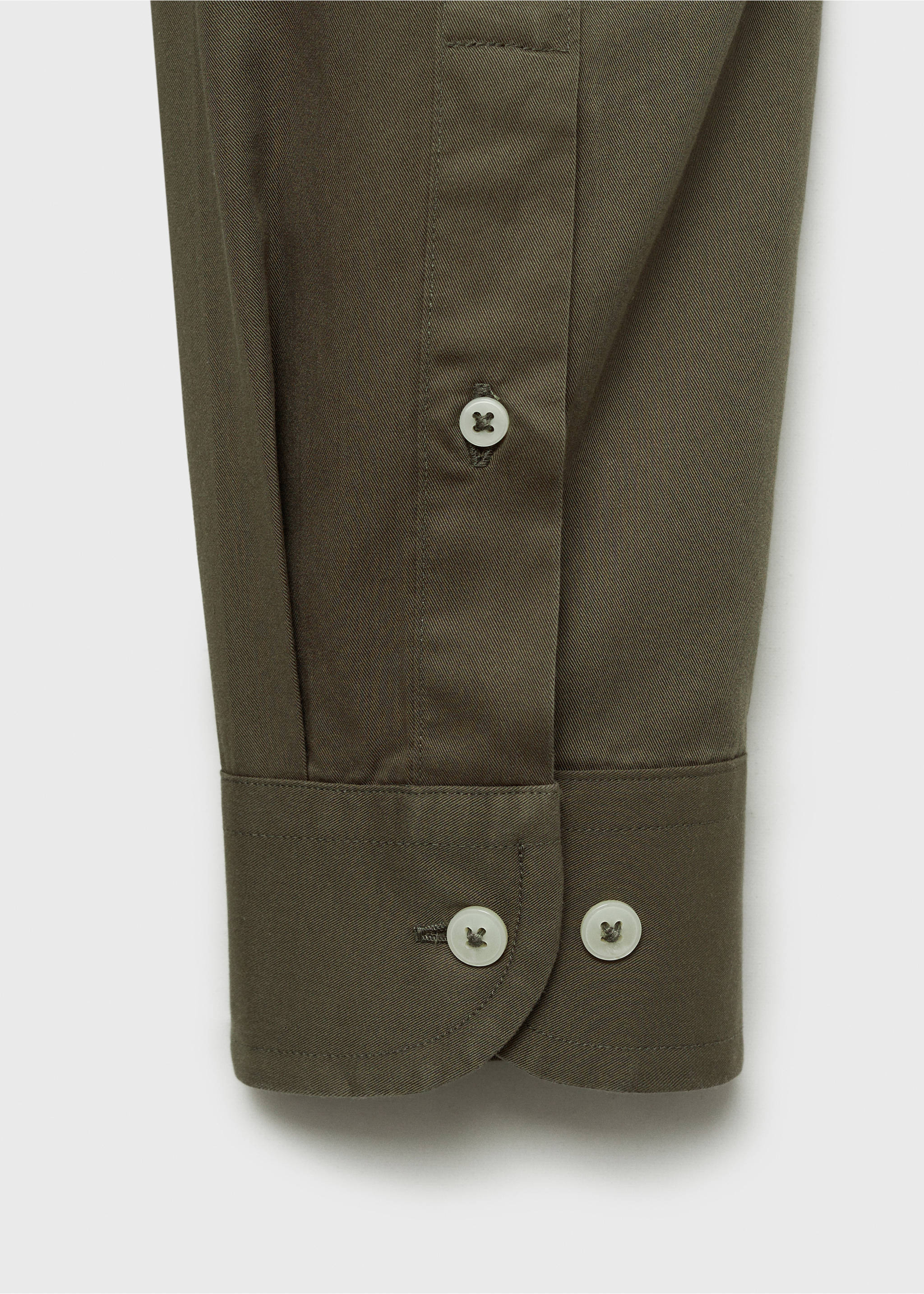 100% cotton regular fit shirt - Details of the article 0, Khaki. Ref: 87000606-00.