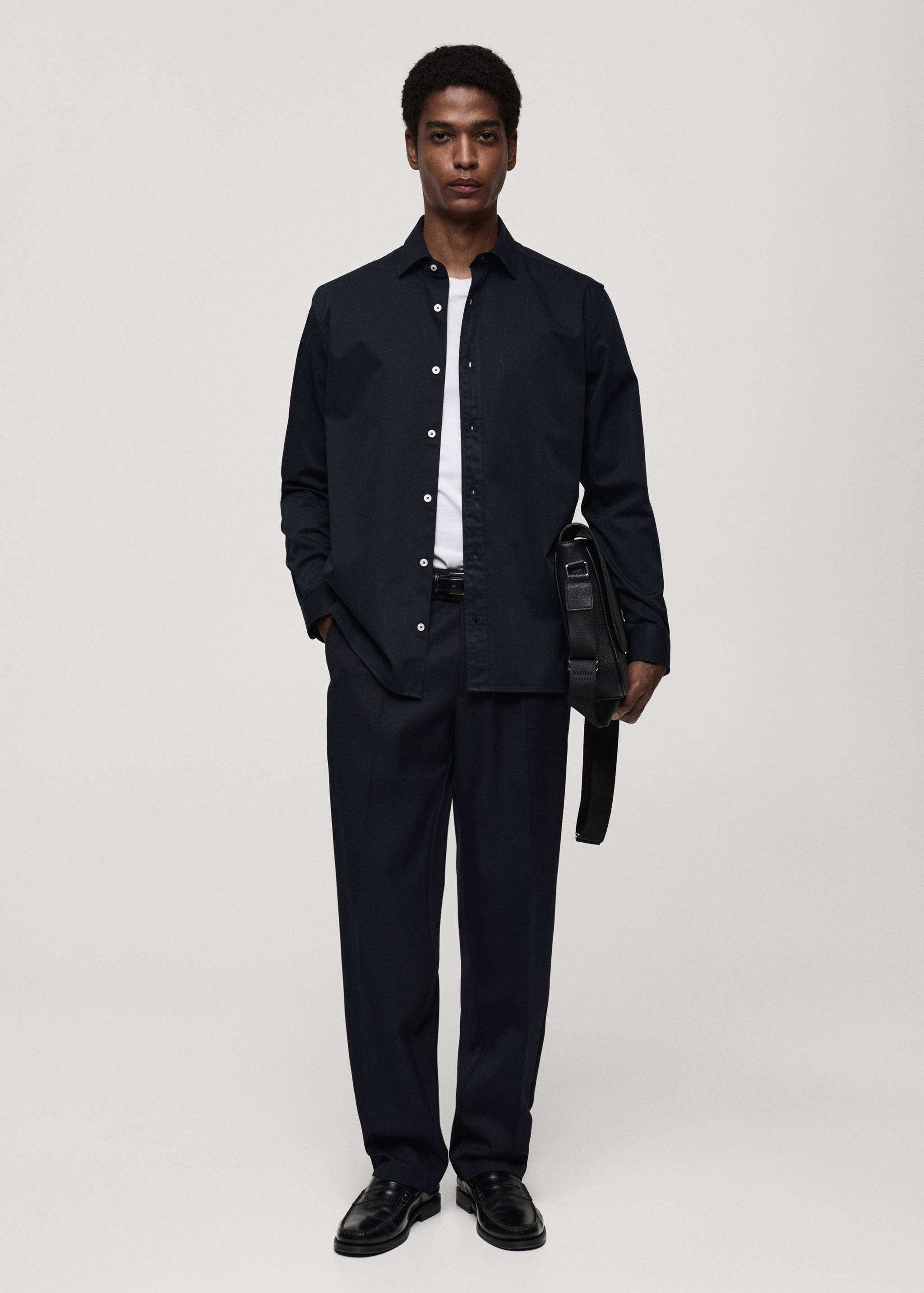 100% cotton regular fit shirt - General plane