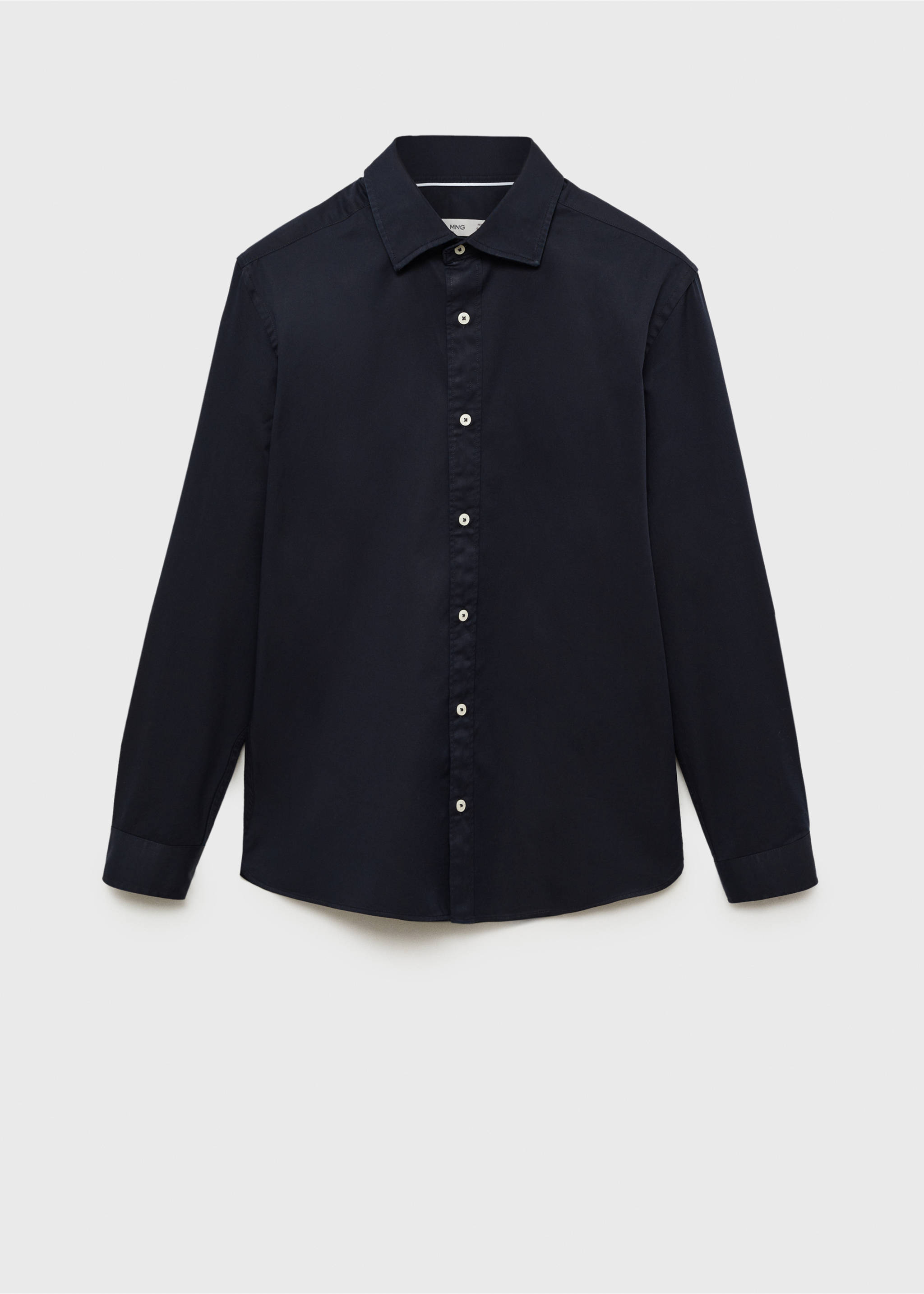 Skjorta 100% bomull regular fit - Artikel utan modell, Navy blå. Ref: 87000606-00.