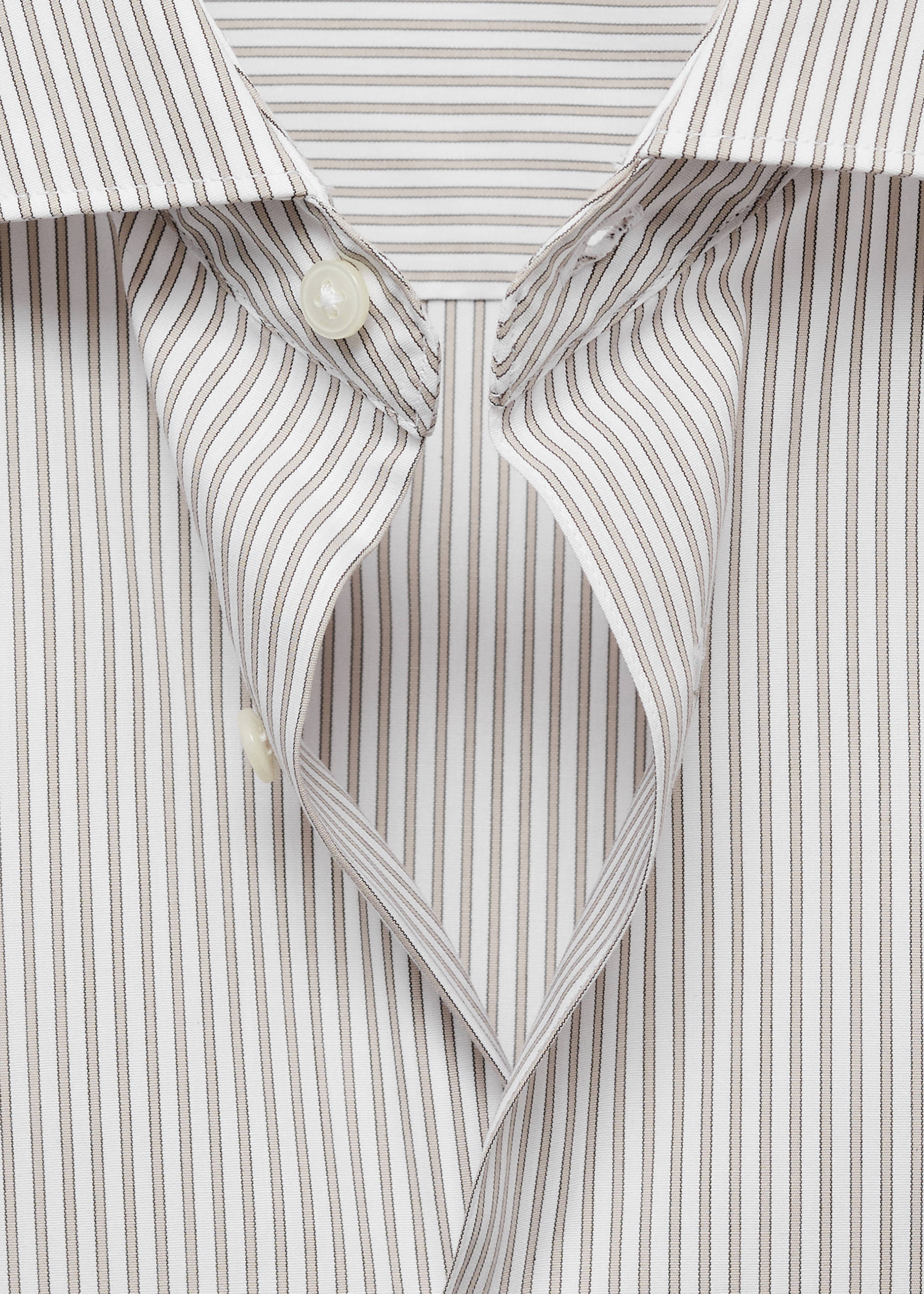 Slim fit striped cotton shirt - Details of the article 8