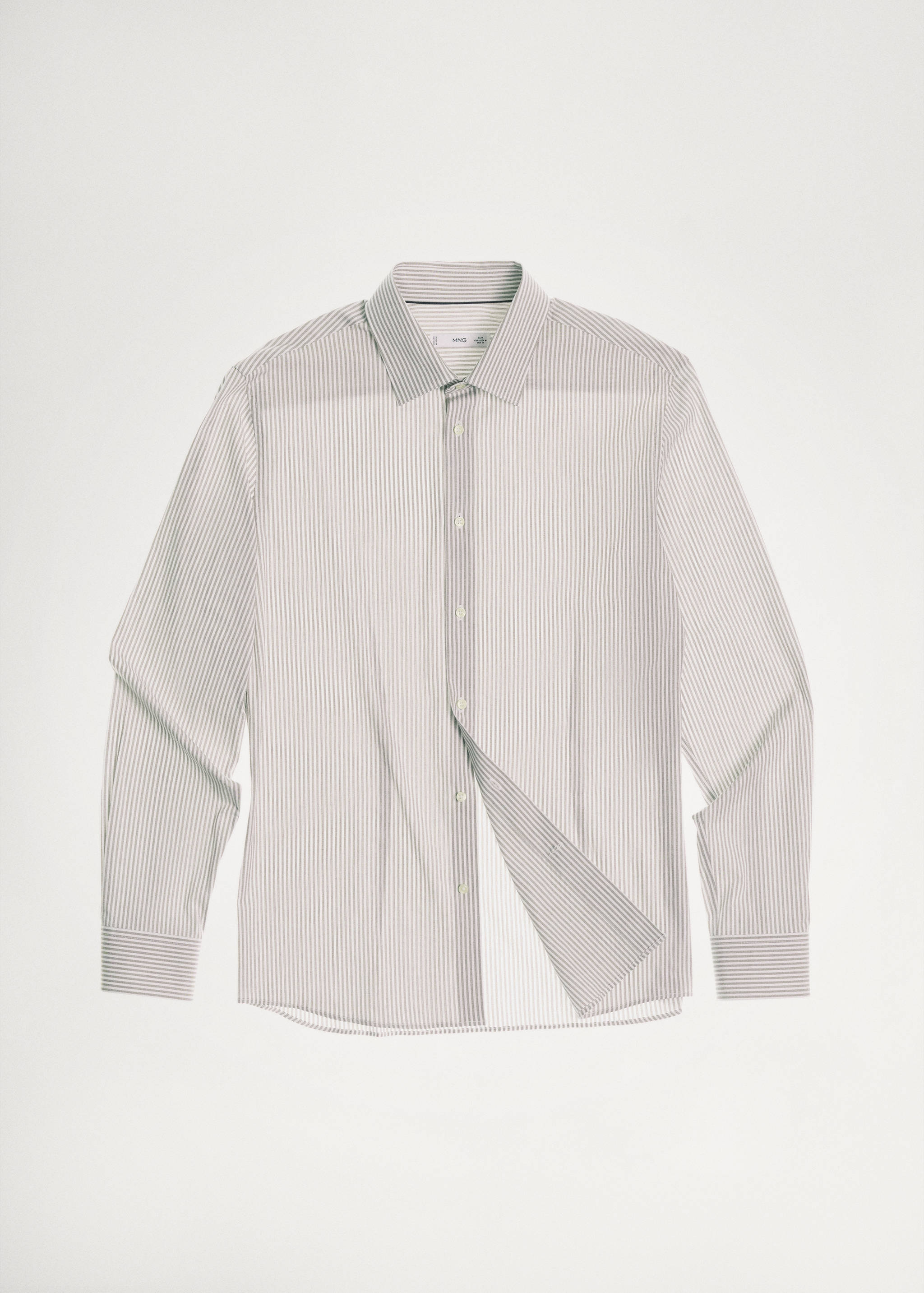 Slim fit striped cotton shirt - Details of the article 5