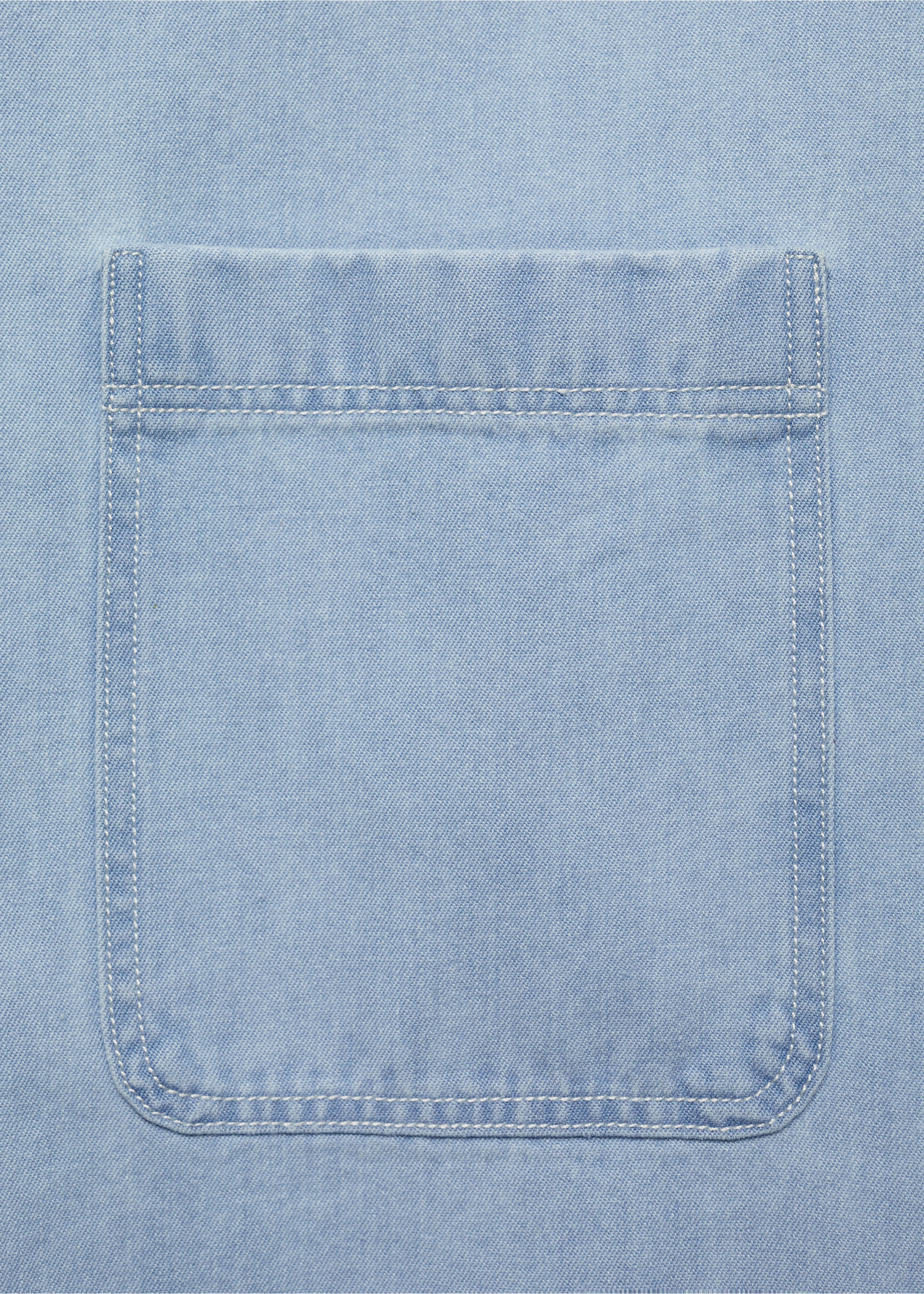 100% cotton denim shirt - Details of the article 0, Light Blue. Ref: 87000609-00.