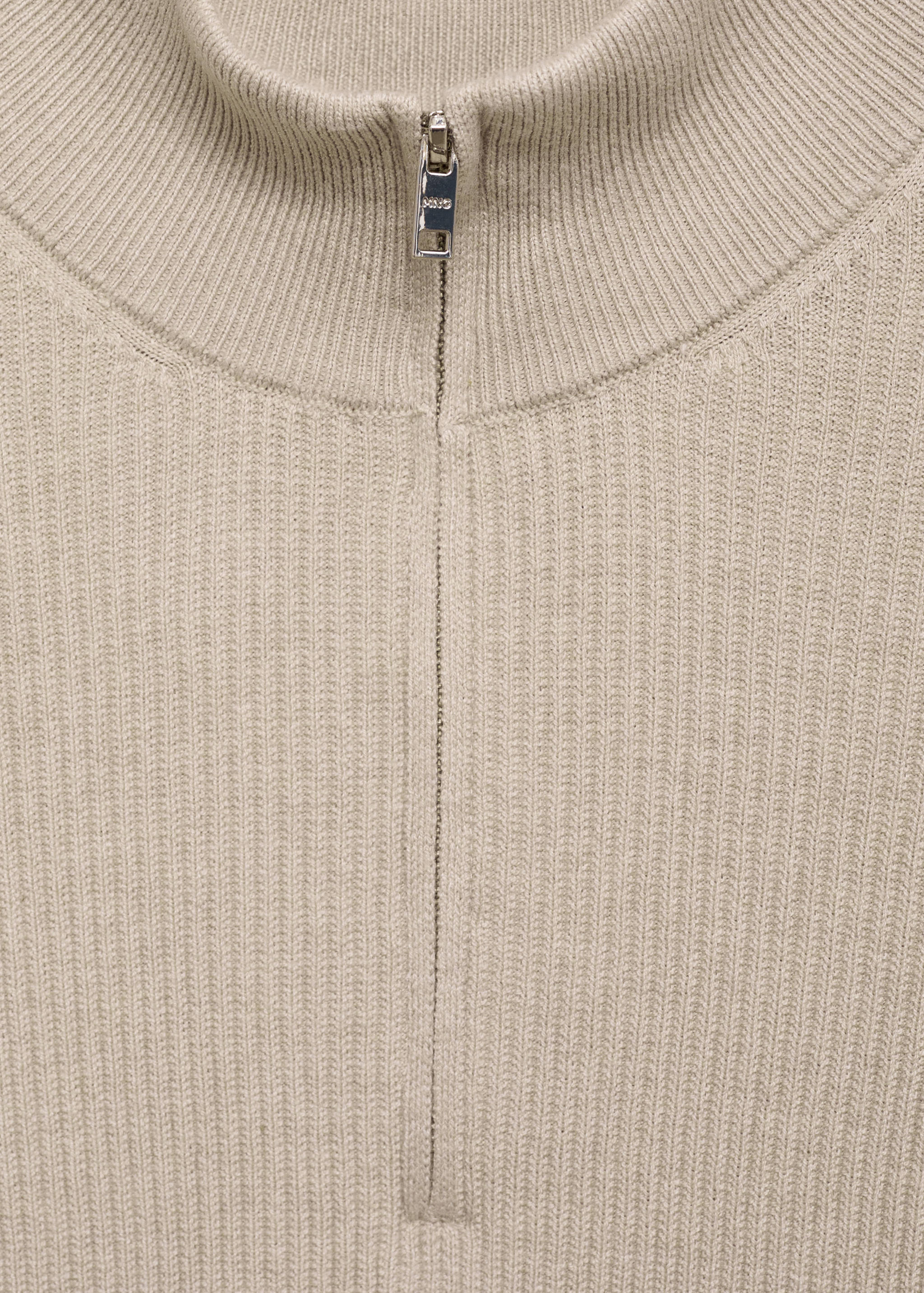 Ribbed sweater with zip neck - Details of the article 8