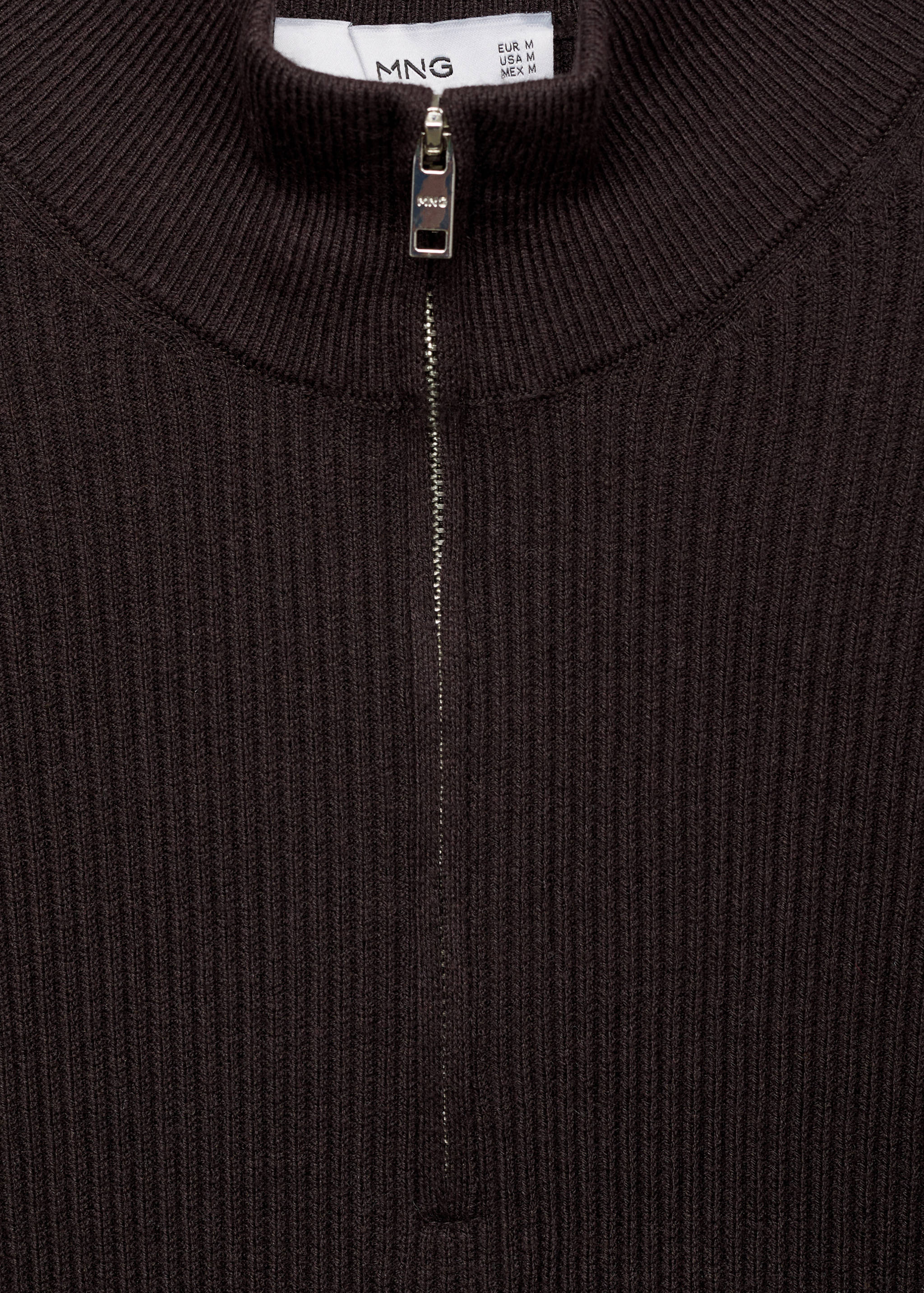 Ribbed sweater with zip neck - Details of the article 8