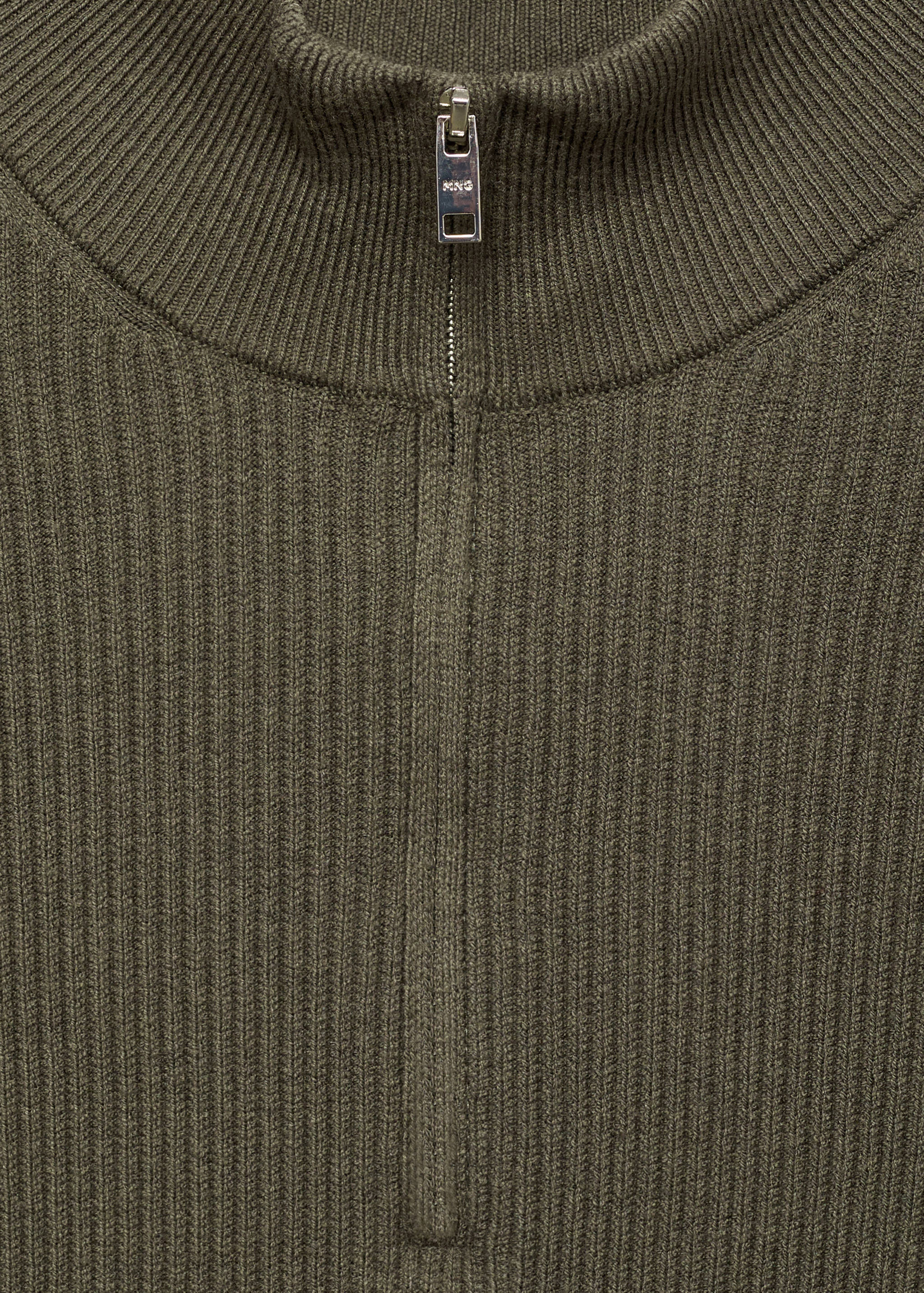 Ribbed sweater with zip neck - Details of the article 8