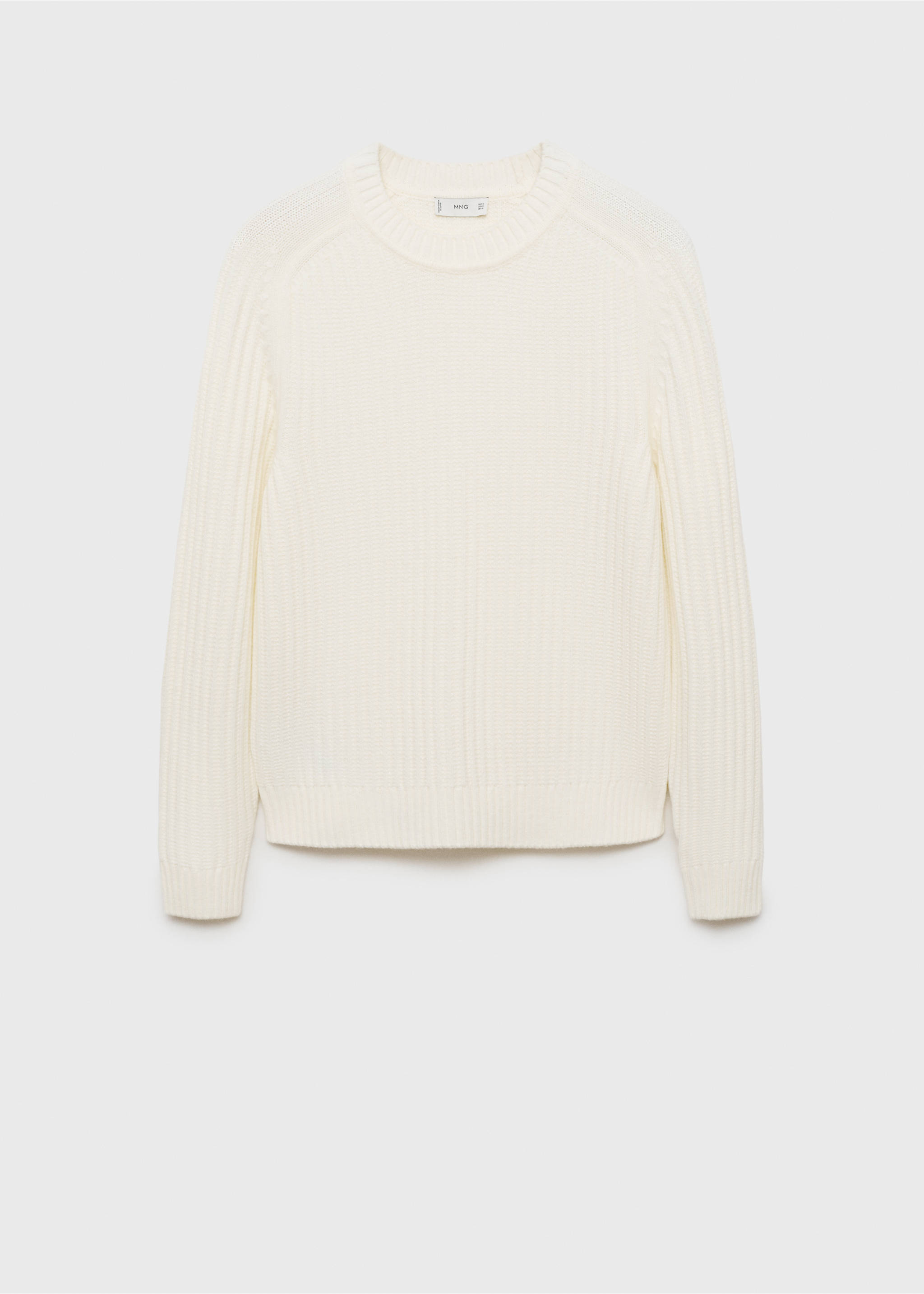 Wool-blend rib-knit sweater - Article without model, Off White. Ref: 87000612-00.