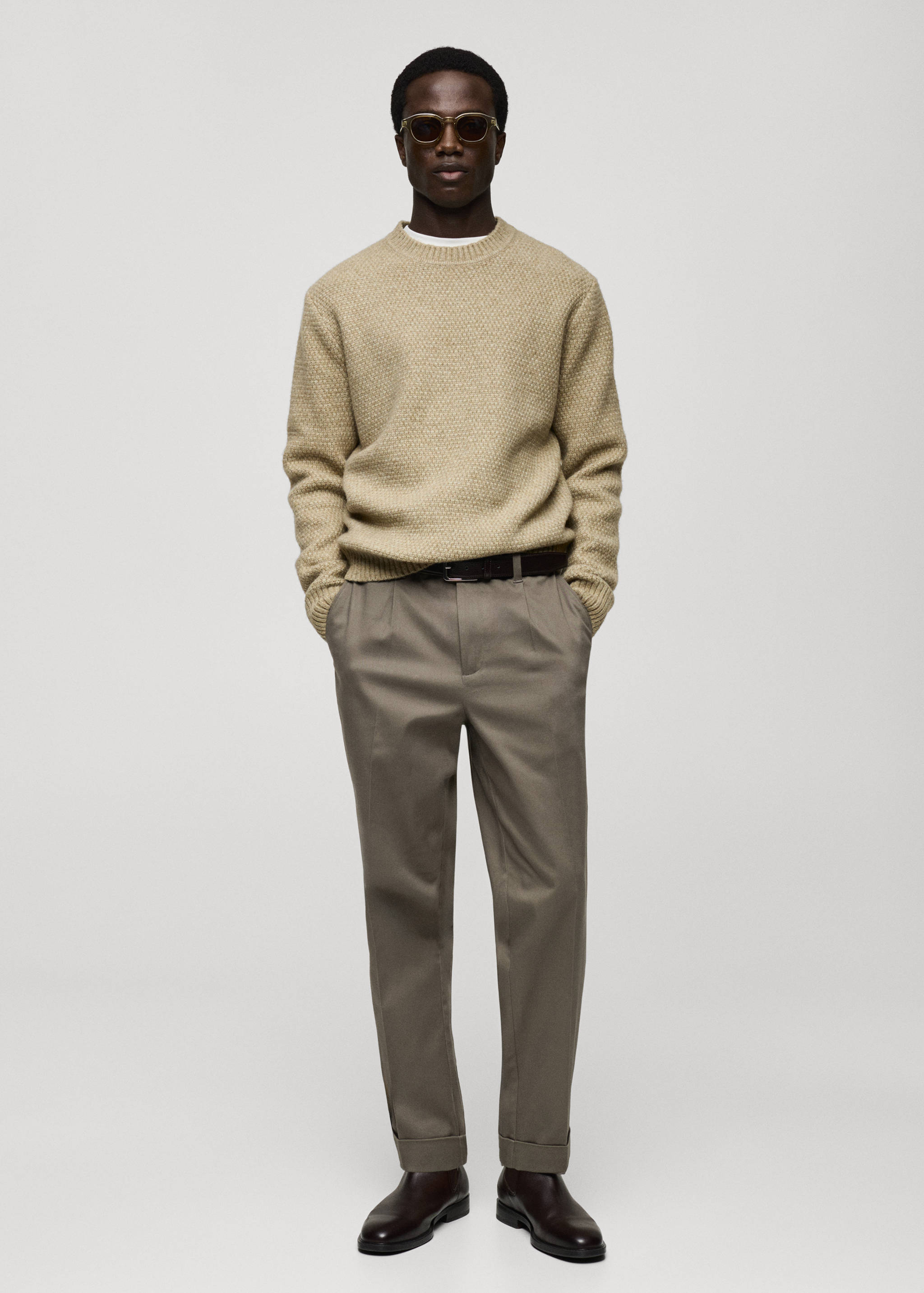 Strukturierter Strickpullover - Allgemeine Ansicht