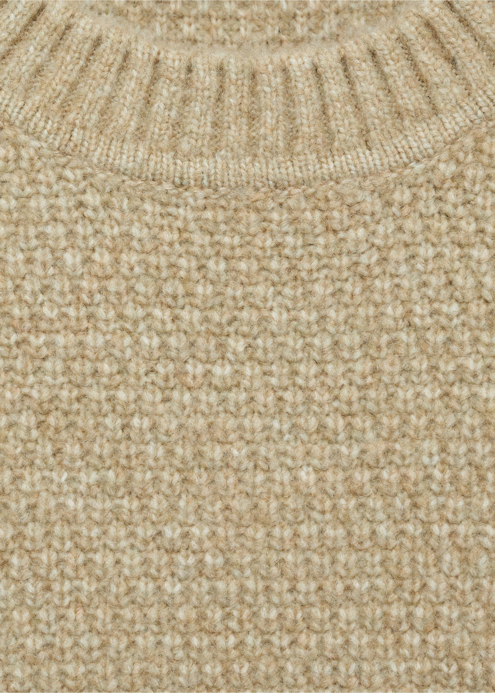 Strukturierter Strickpullover - Detail des Artikels 8, Pastellgrün. Ref: 87000613-00.