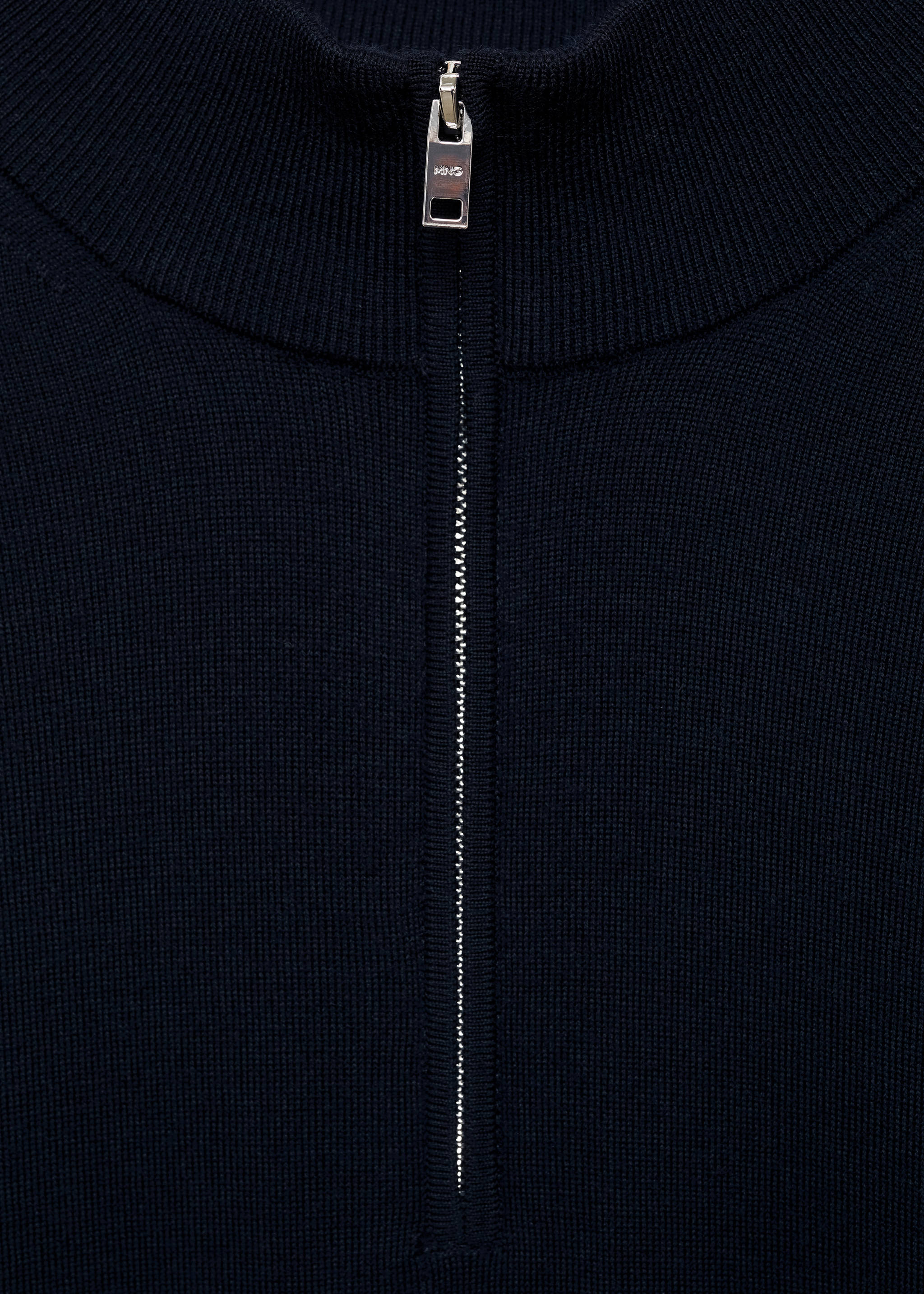100% merino wool perkins-neck sweater with zipper - Details of the article 8