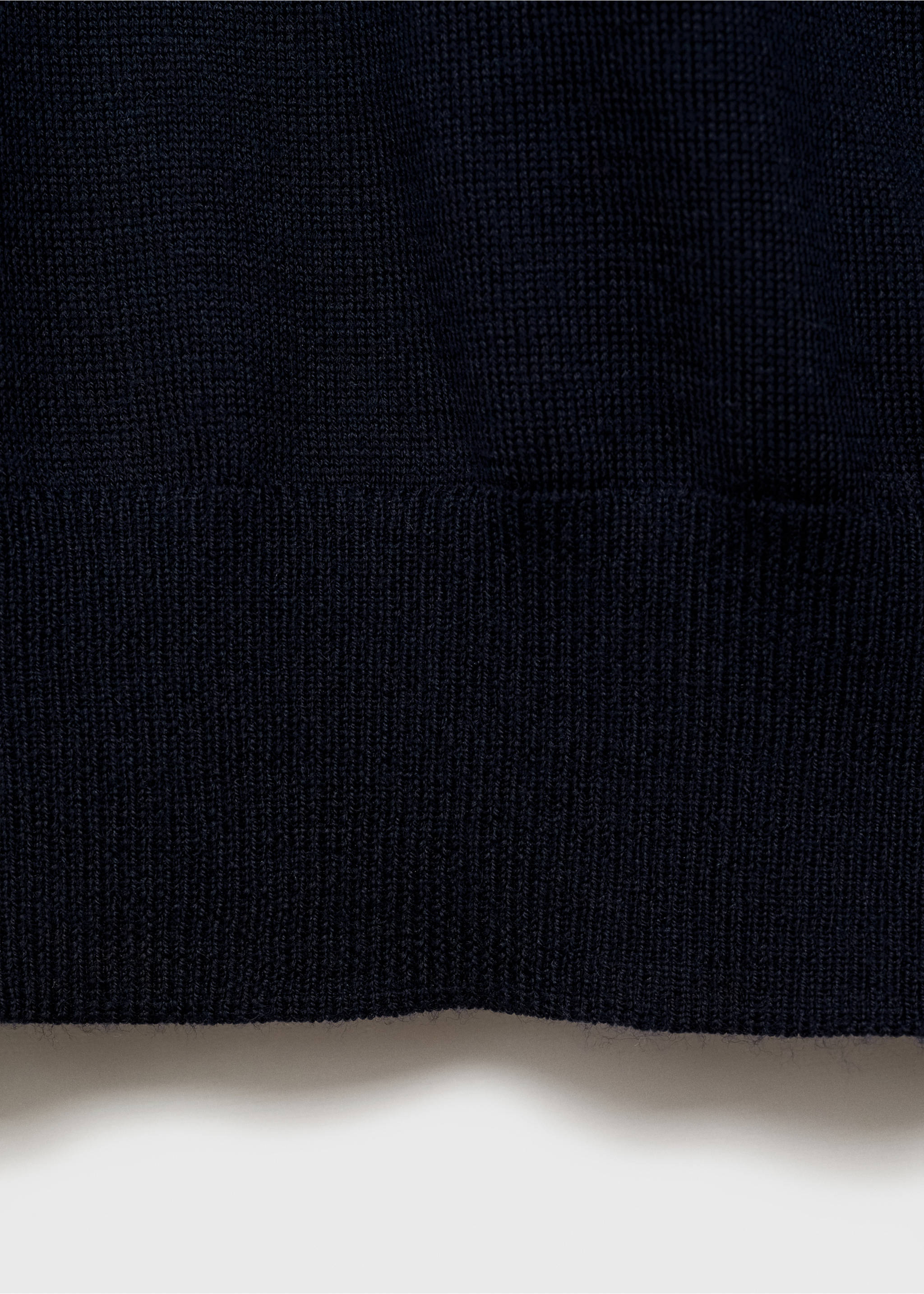 Jersey 100% lana merino perkins cremallera - Detalle del artículo 0, Azul marino oscuro. Ref: 87000617-00.