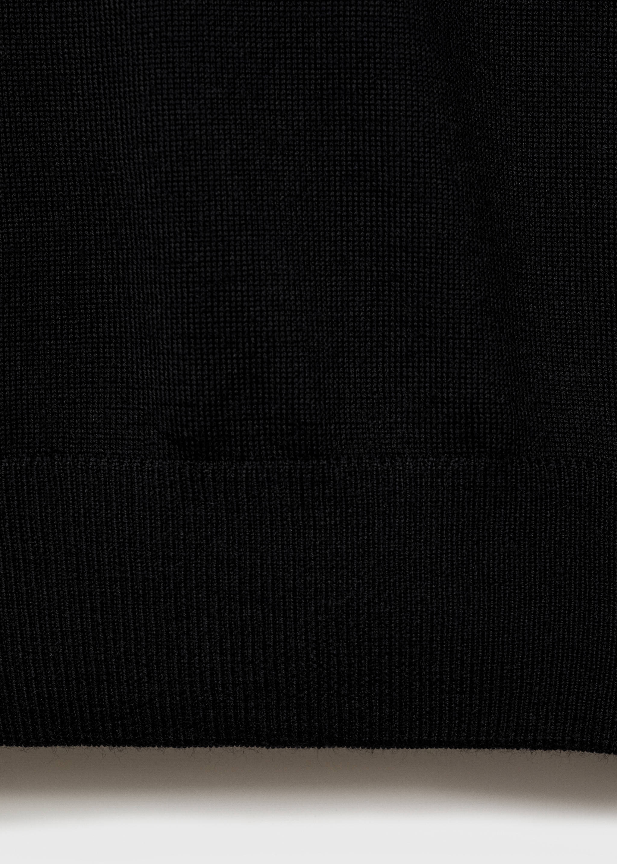 100% merino wool perkins-neck sweater with zipper - Details of the article 0