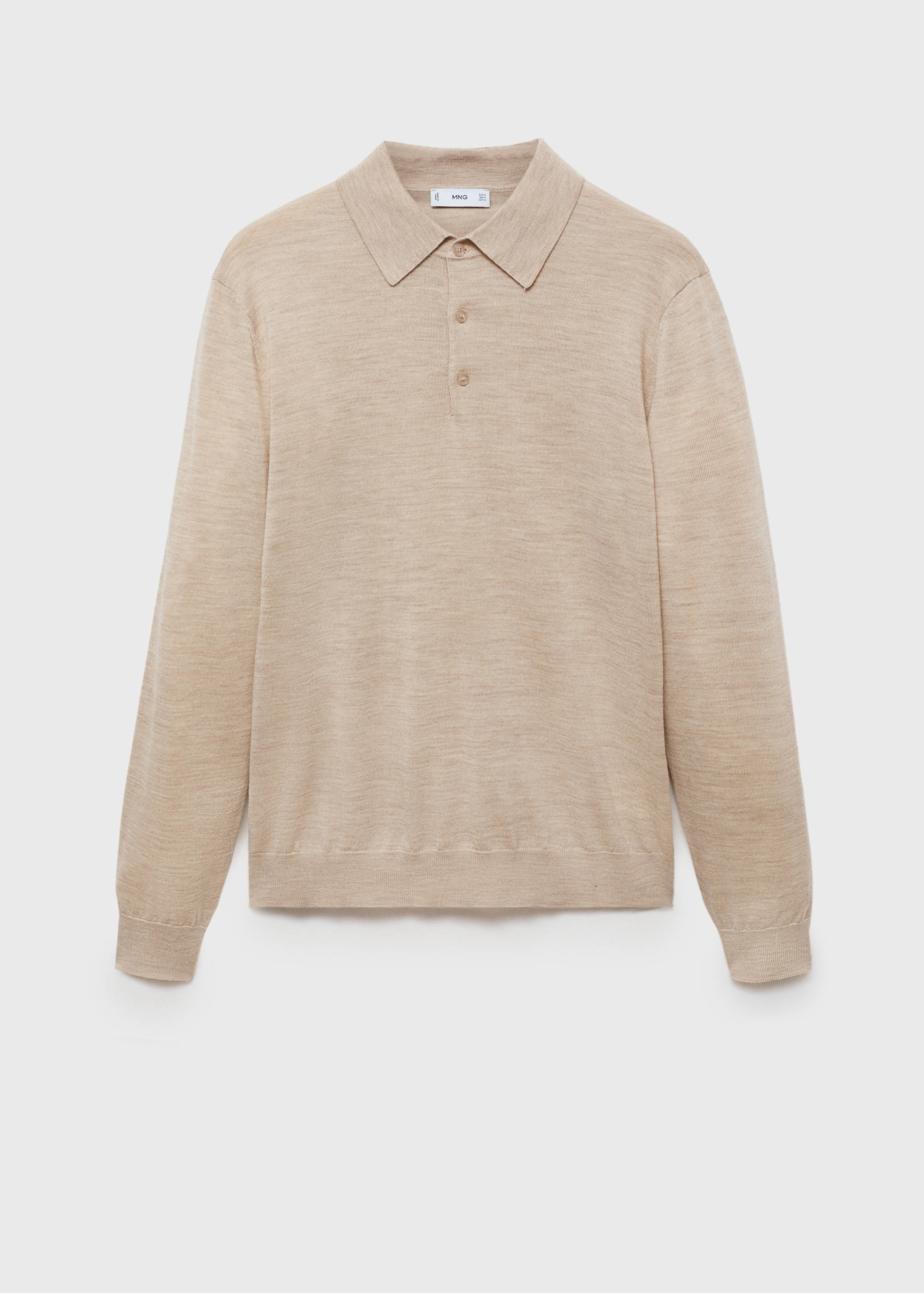 100% merino wool polo sweater - Article without model