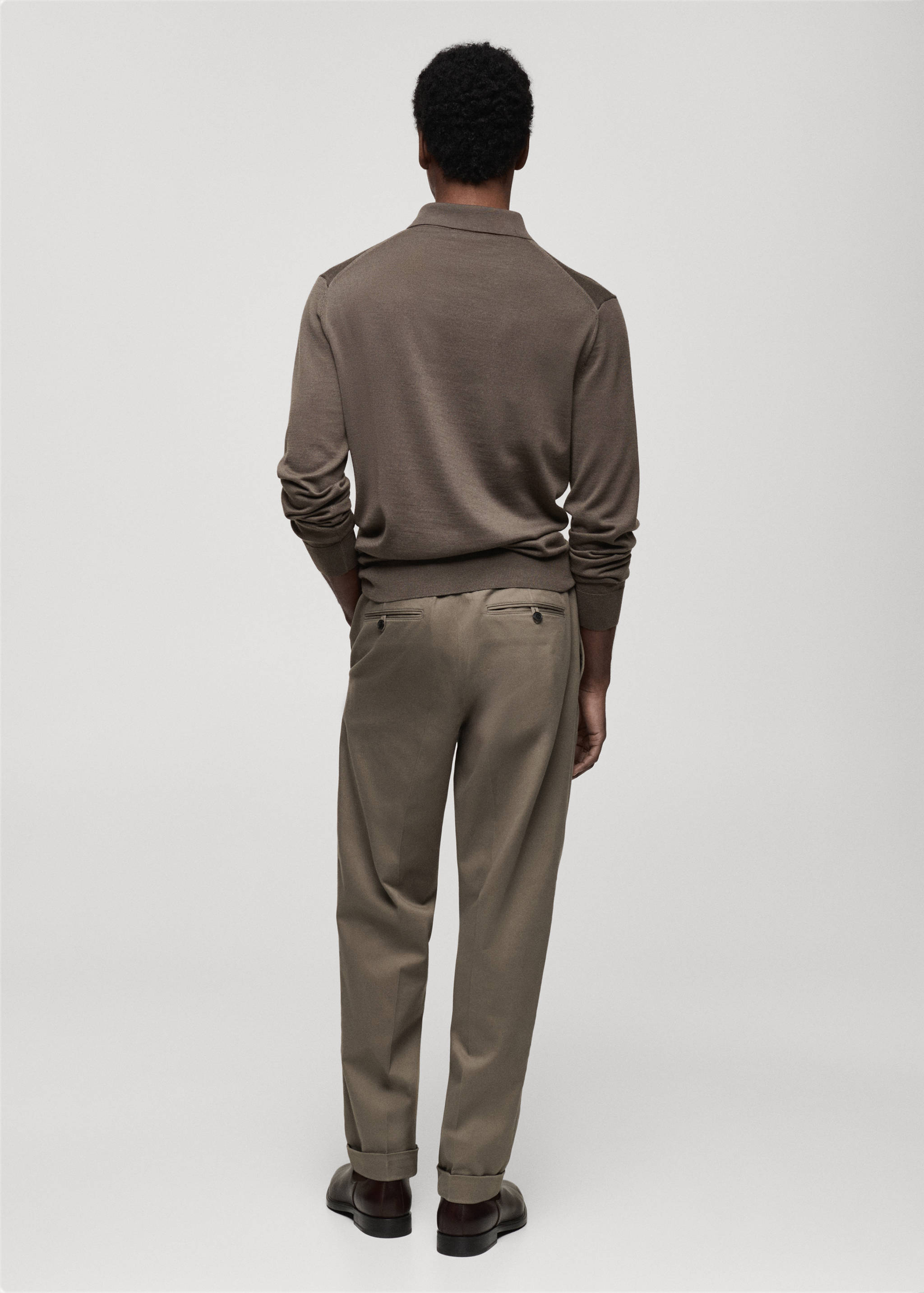 100% merino wool polo sweater - Reverse of the article