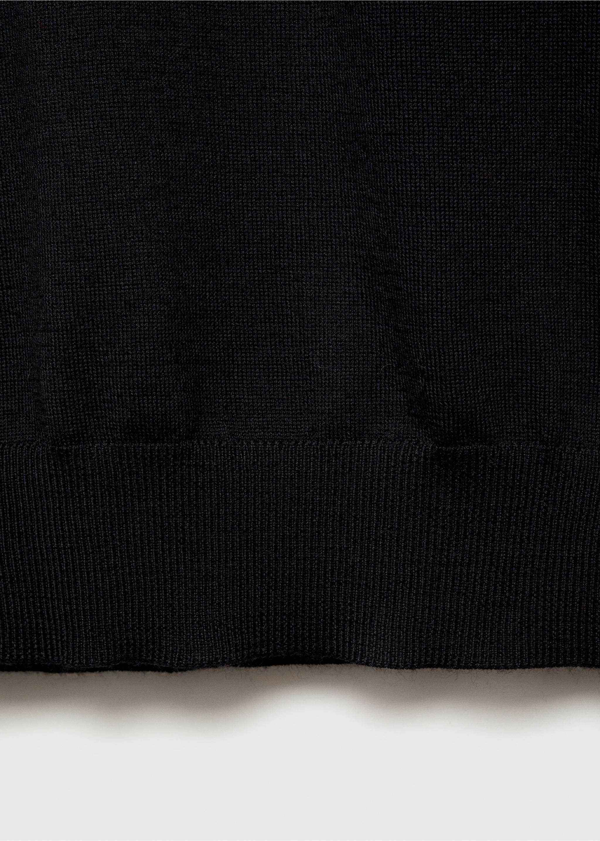 Jersey polo 100% lana de merino - Detalle del artículo 0, Negro. Ref: 87000618-00.
