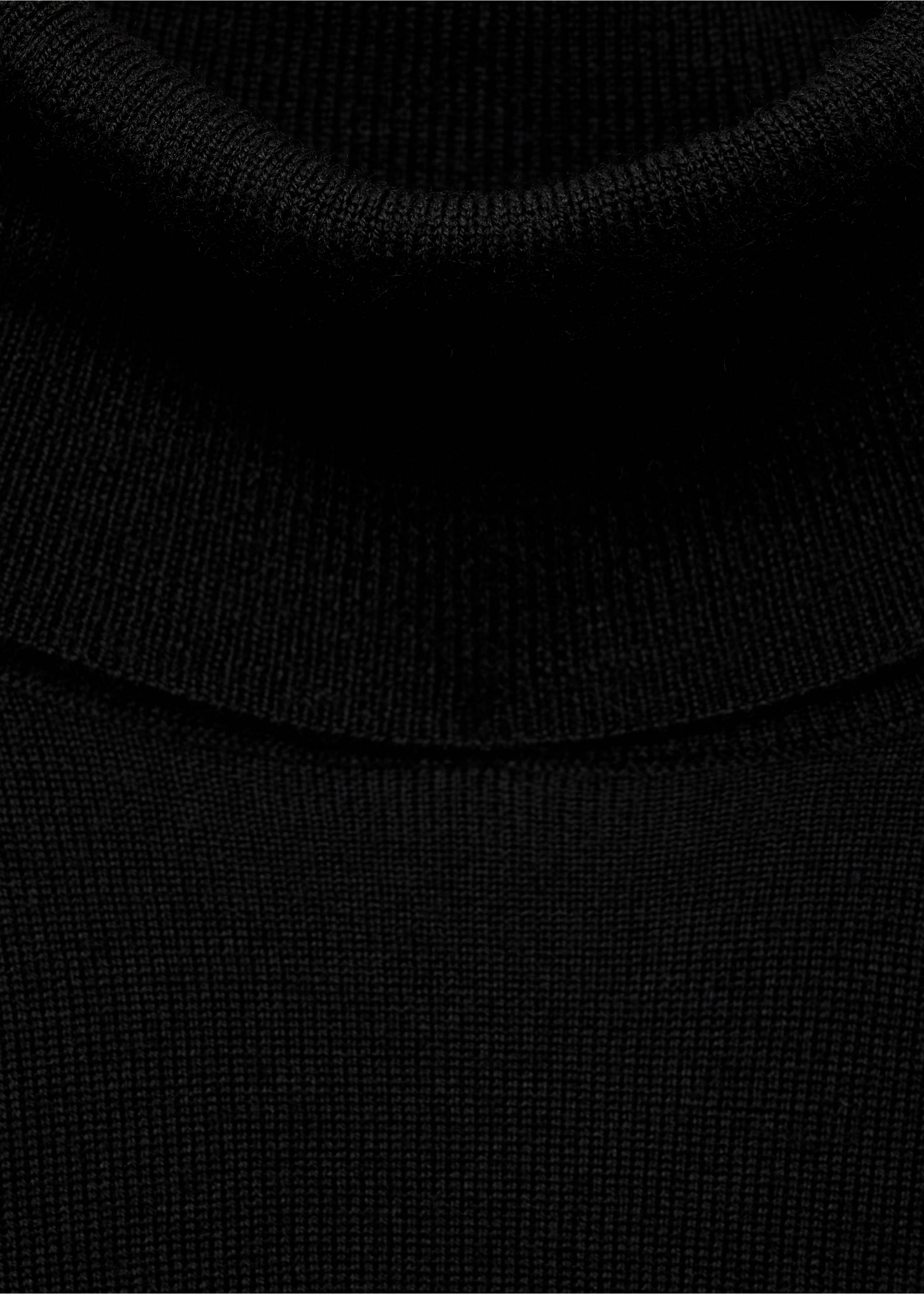 Rollkragenpullover aus 100 % Merinowolle - Detail des Artikels 0, Schwarz. Ref: 87000619-00.