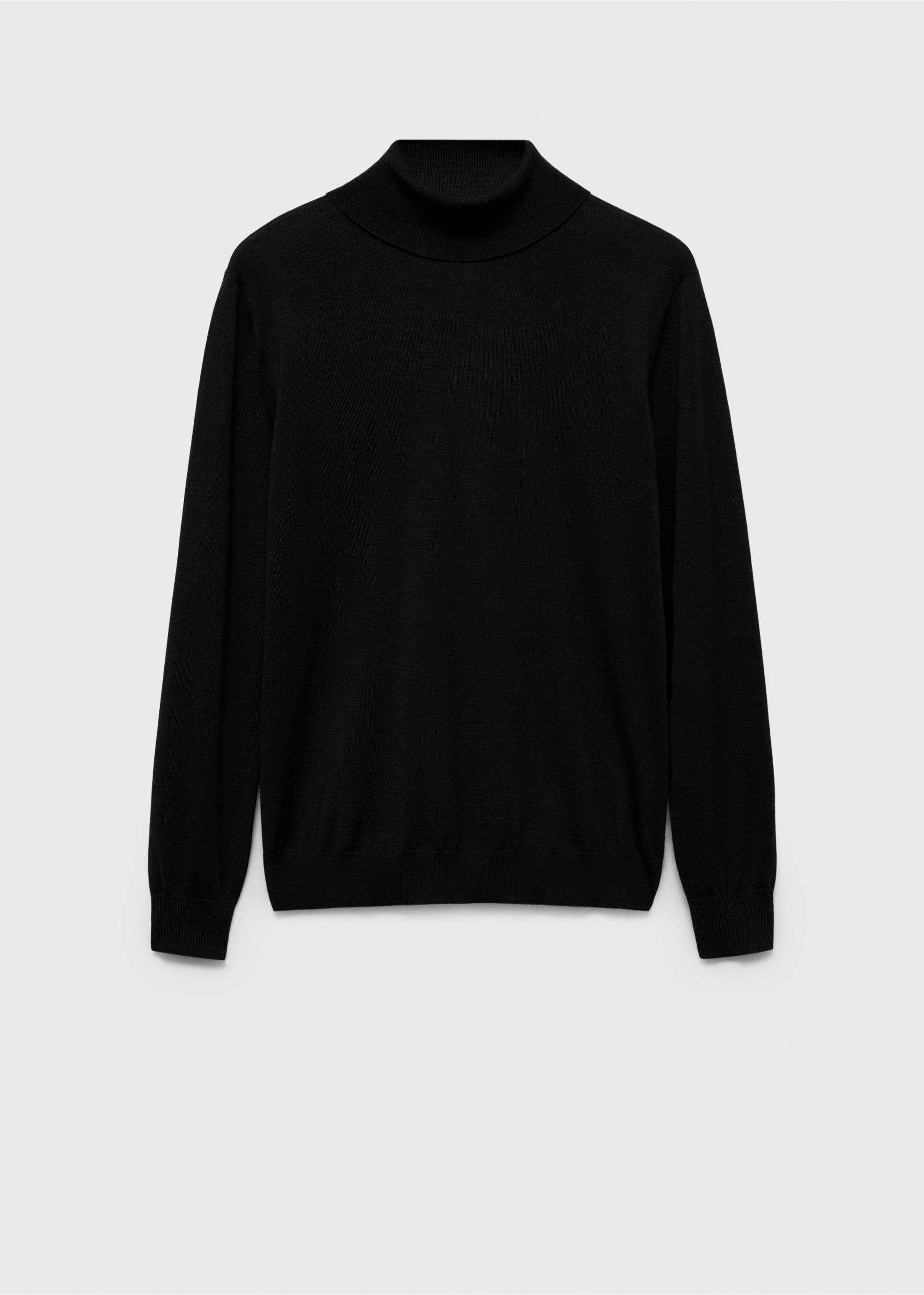 Rollkragenpullover aus 100 % Merinowolle - Artikel ohne Model, Schwarz. Ref: 87000619-00.