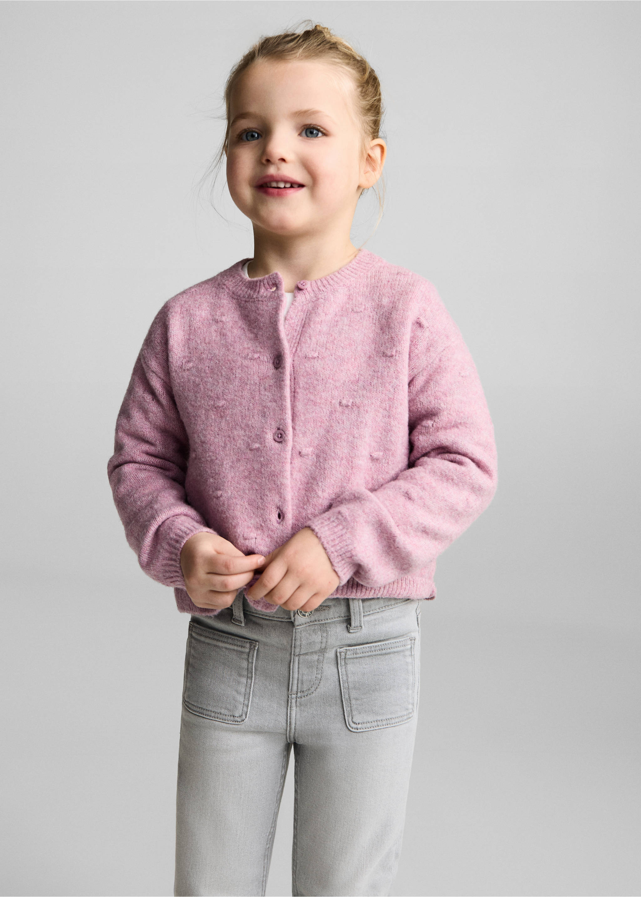 Jean flare poches - Plan moyen, Gris denim. Ref: 87000621-00.