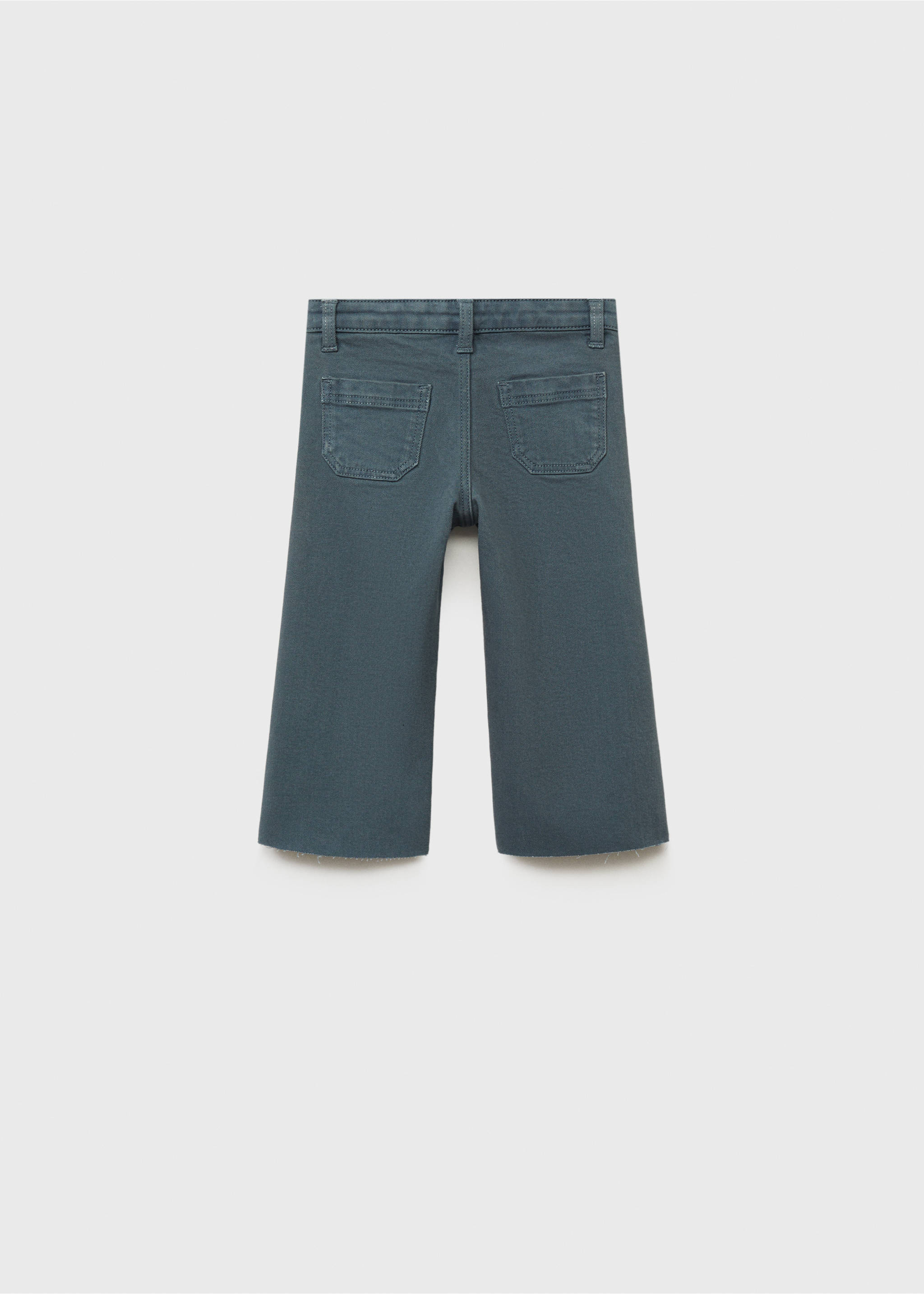 Jeans mit ausgefranstem Saum - Rückseite des Artikels, Petrolblau. Ref: 87000622-00.