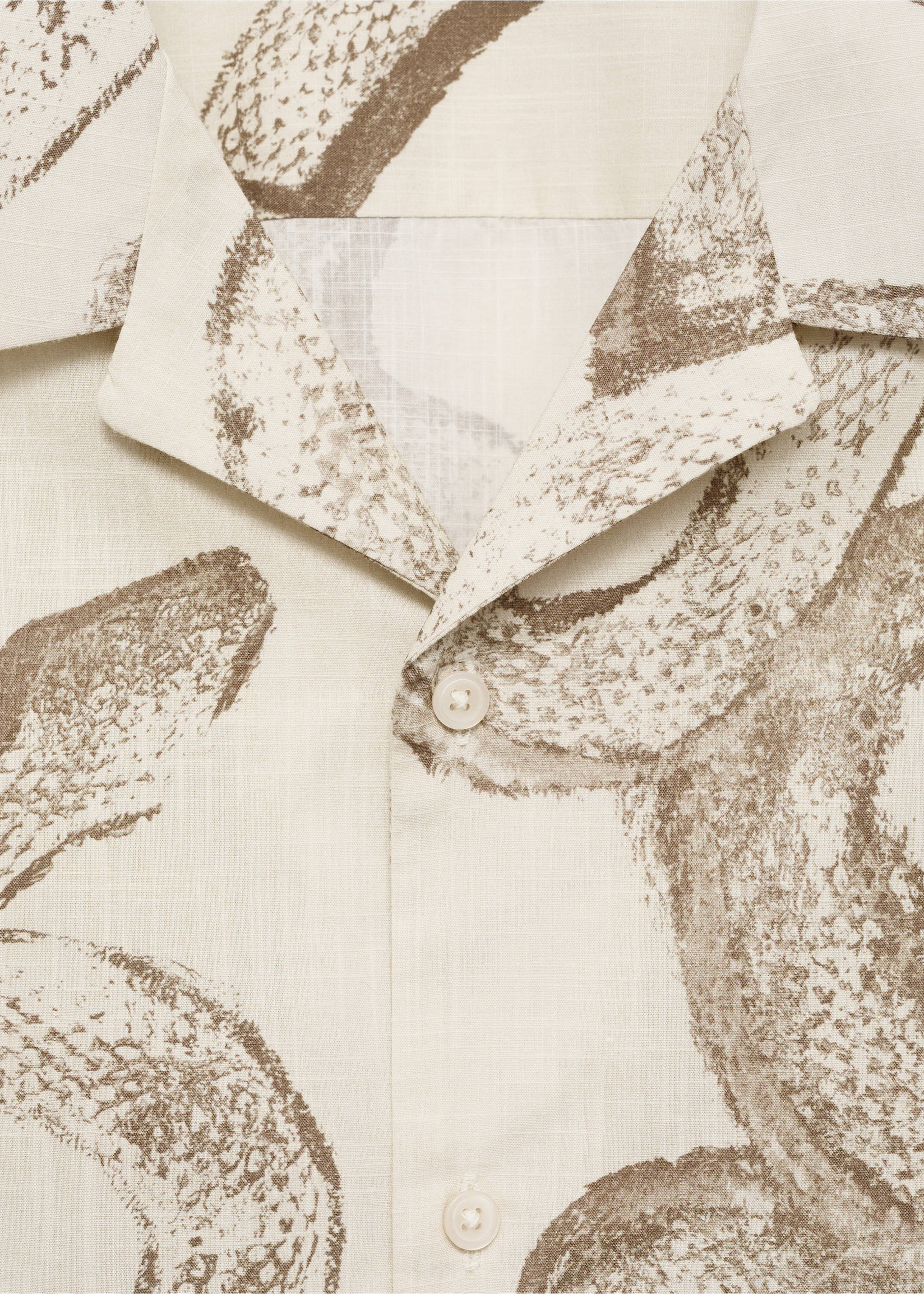 Regular fit fazonú mintás 100% pamut ing - A termék adatai 8, Fehér. Ref: 87000624-00.