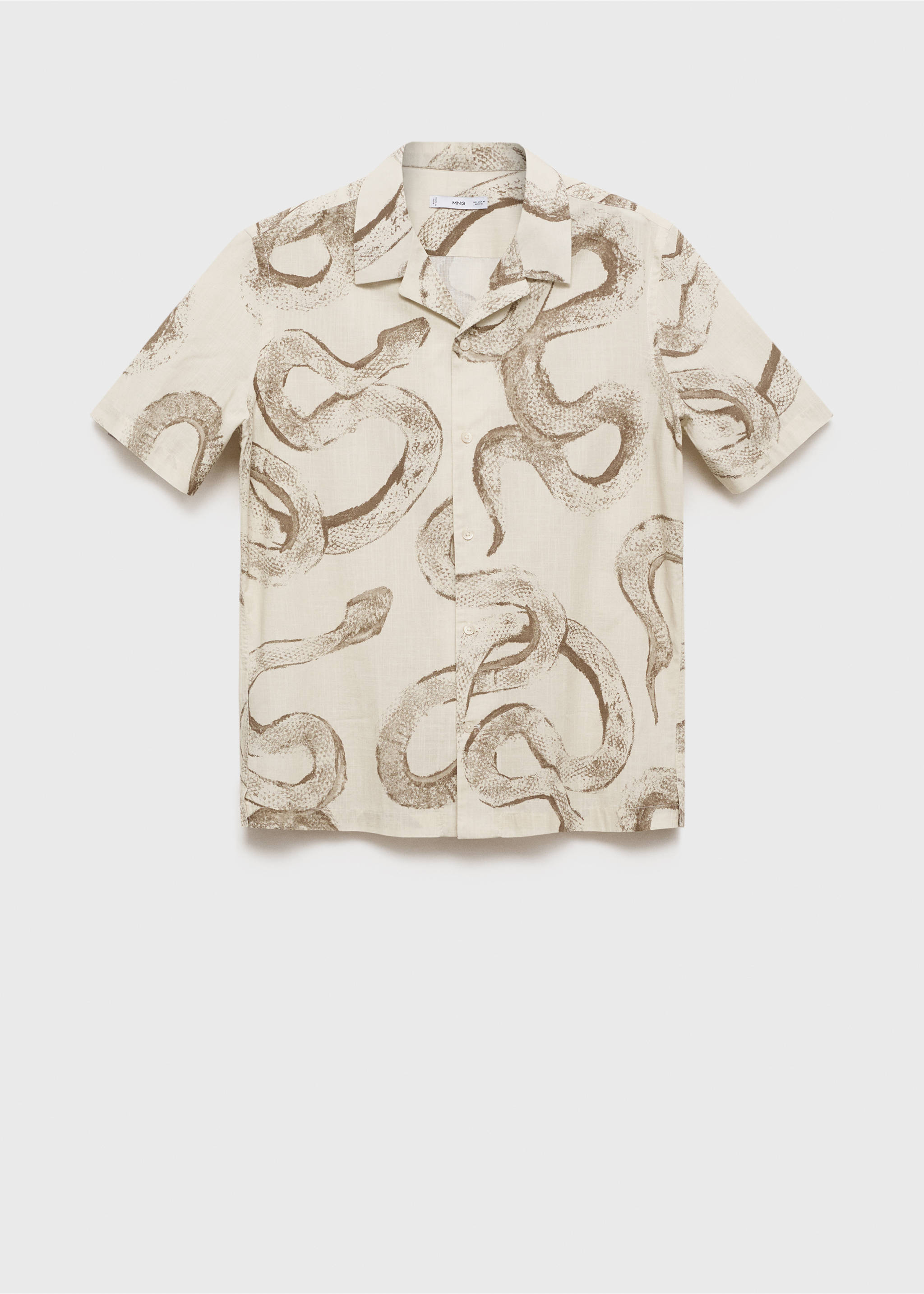 Chemise 100 % coton imprimée regular-fit - Article sans modèle, Blanc. Ref: 87000624-00.