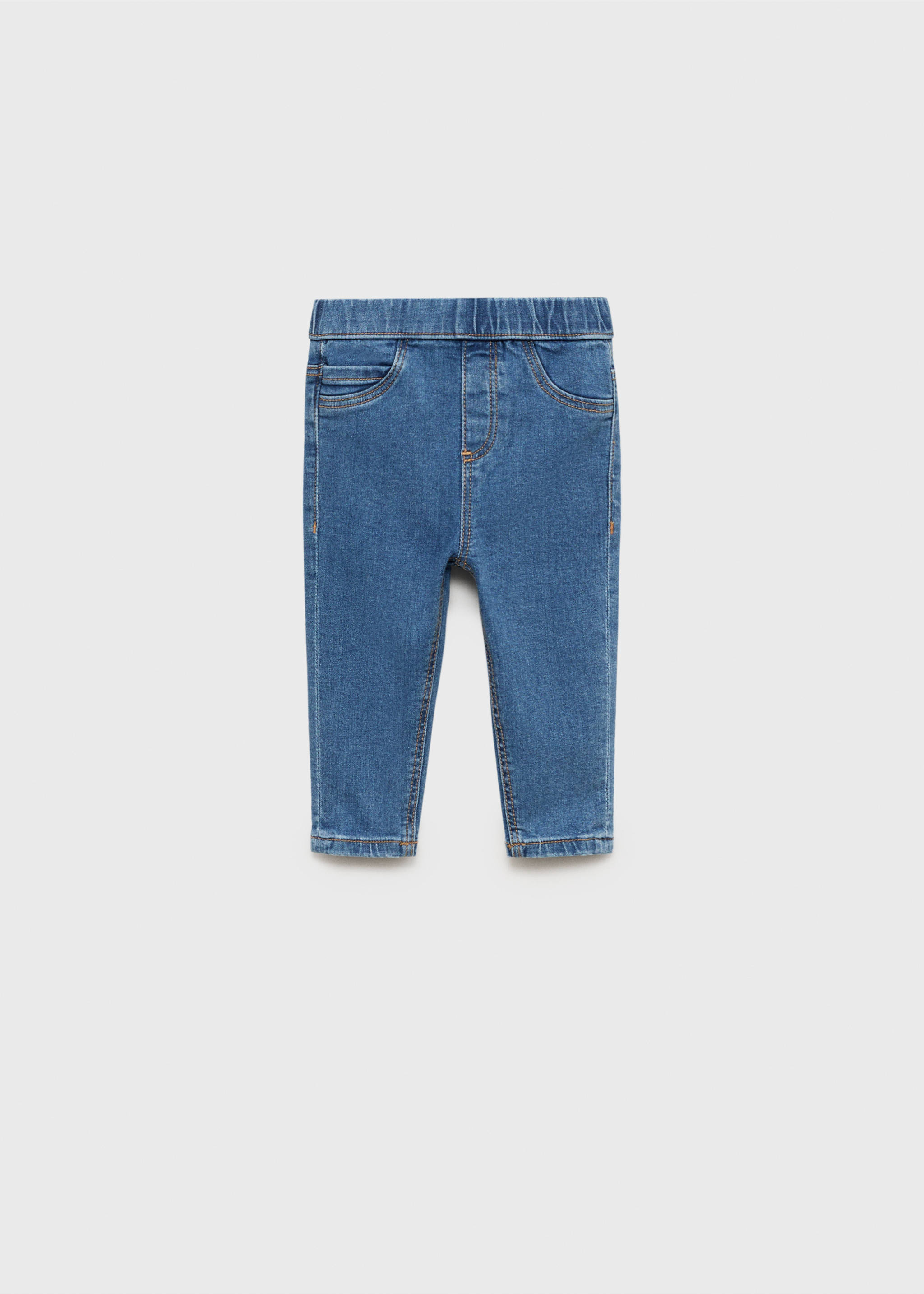 Drawstring waist jeans - Article without model, Medium Blue. Ref: 87000627-00.