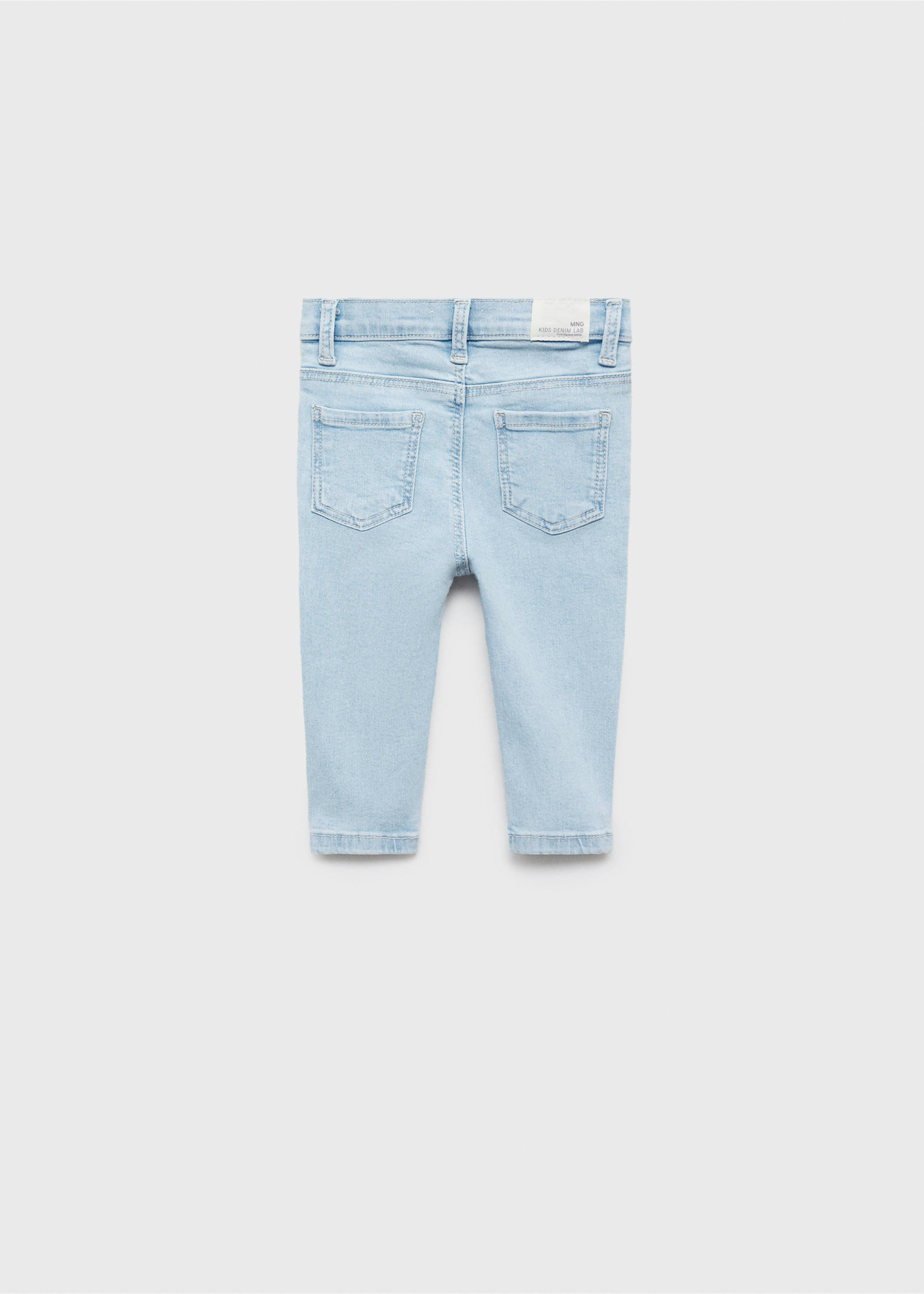 Jean skinny coton - Verso de l’article, Bleu clair. Ref: 87000628-00.