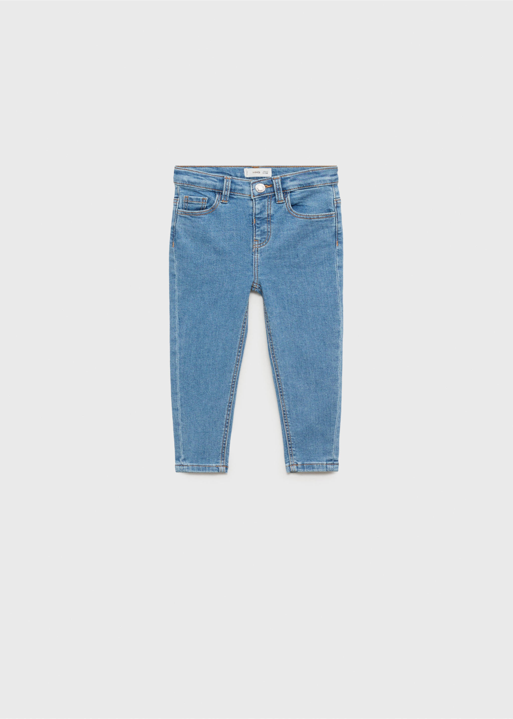 Skinny Jeans aus Baumwolle - Artikel ohne Model, Mittelblau. Ref: 87000628-00.
