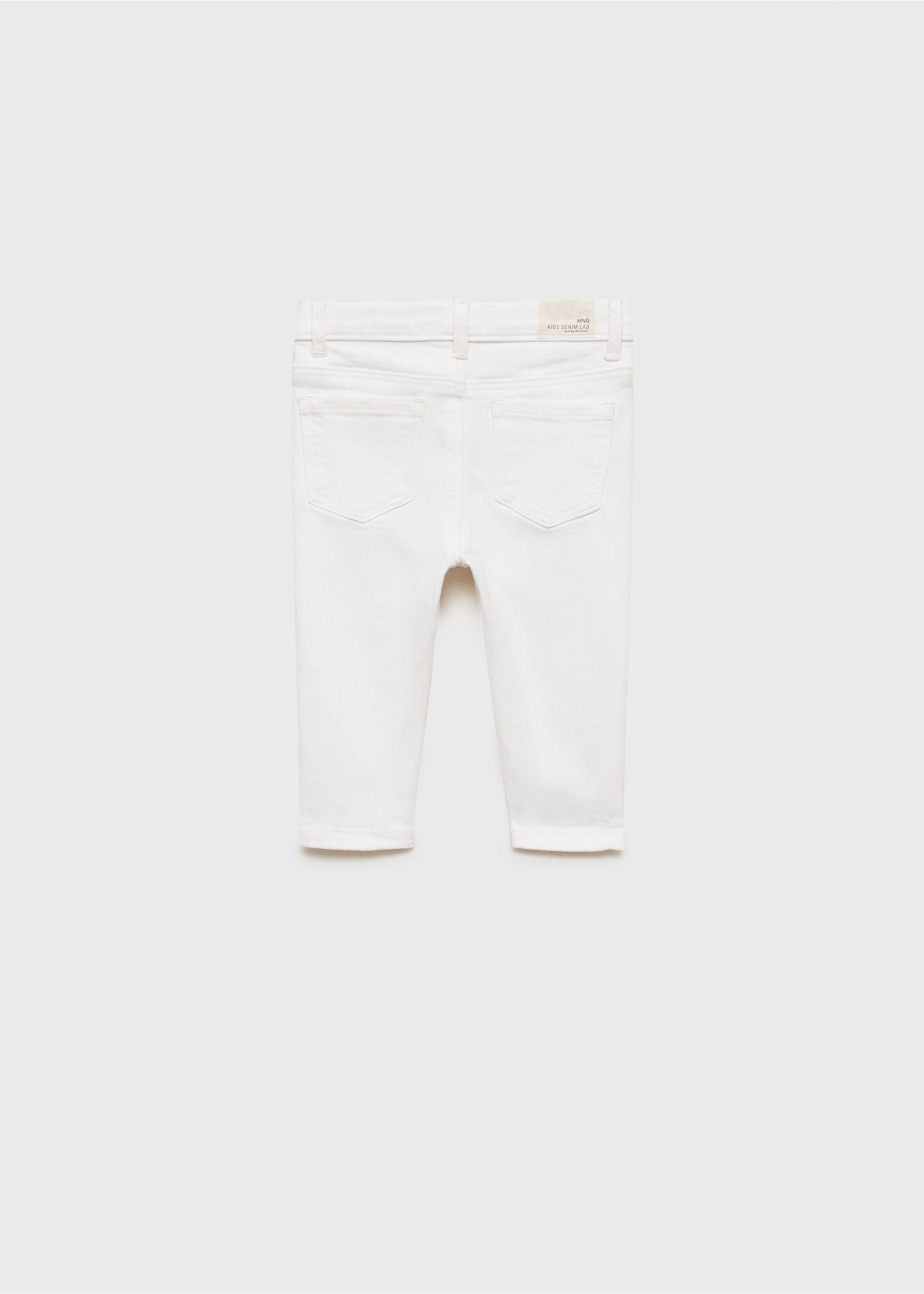 Cotton skinny Jeans - Reverse of the article, White. Ref: 87000629-00.