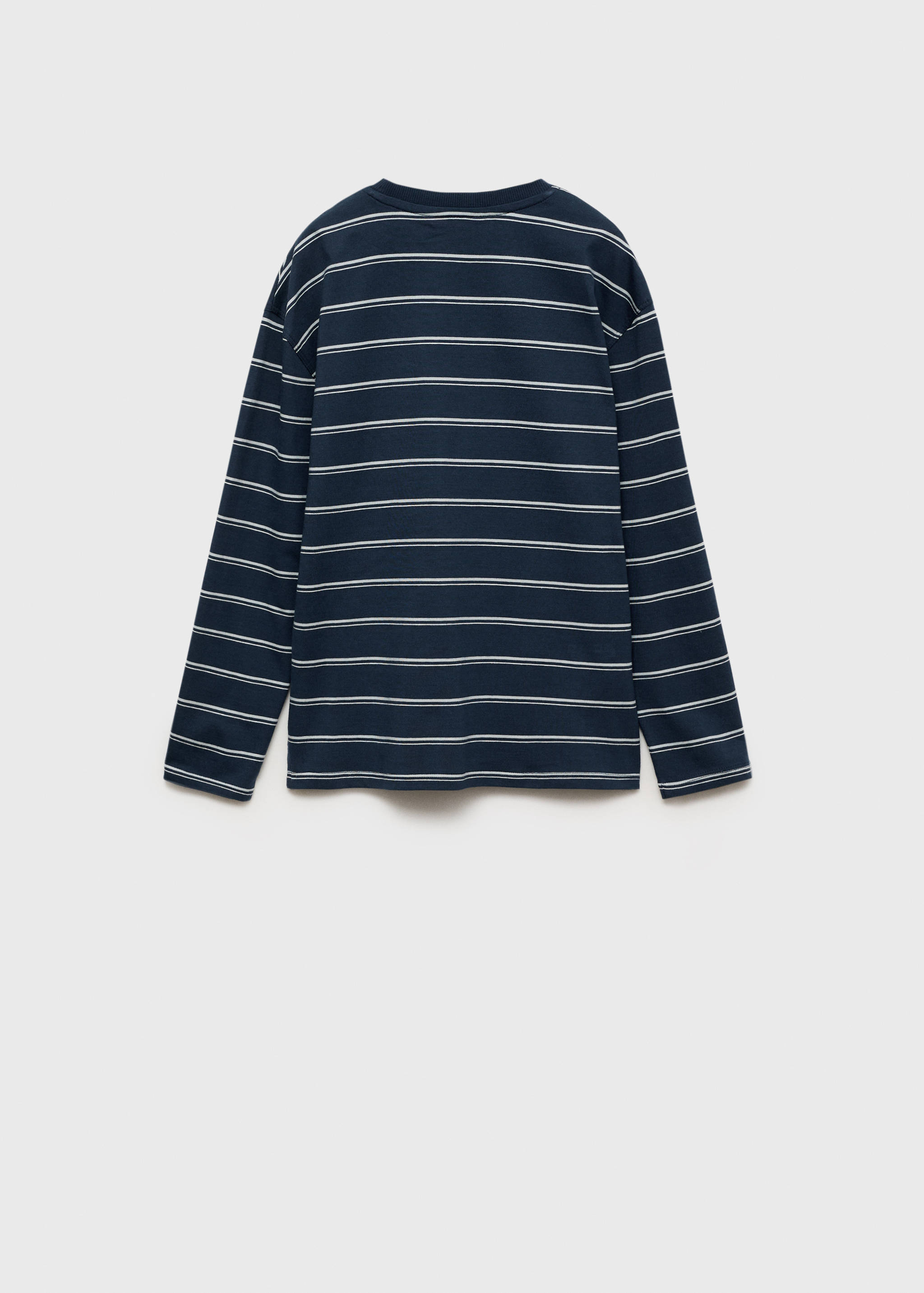 Streifen-T-Shirt mit Tasche - Rückseite des Artikels