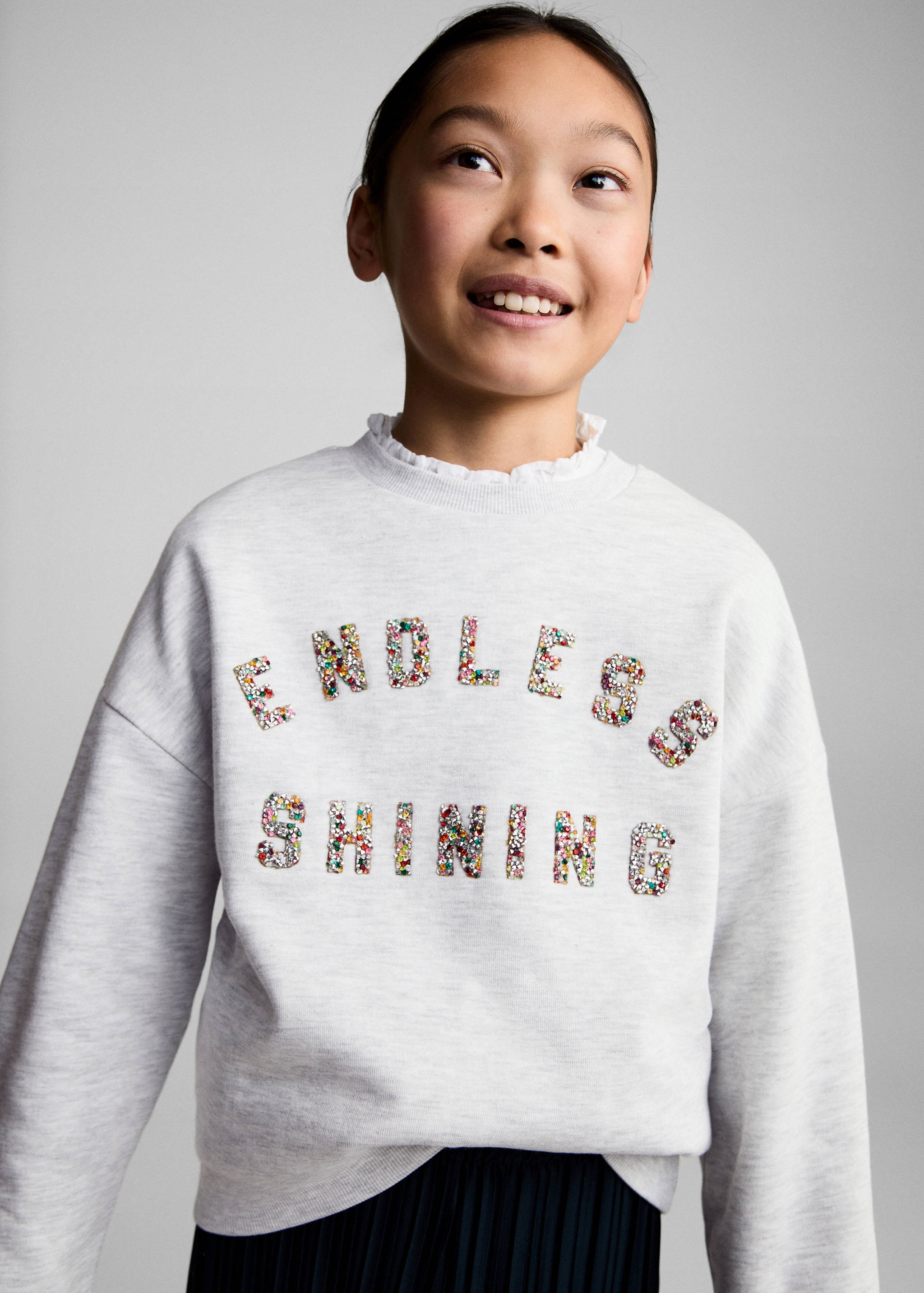 Embossed message sweatshirt - Medium plane