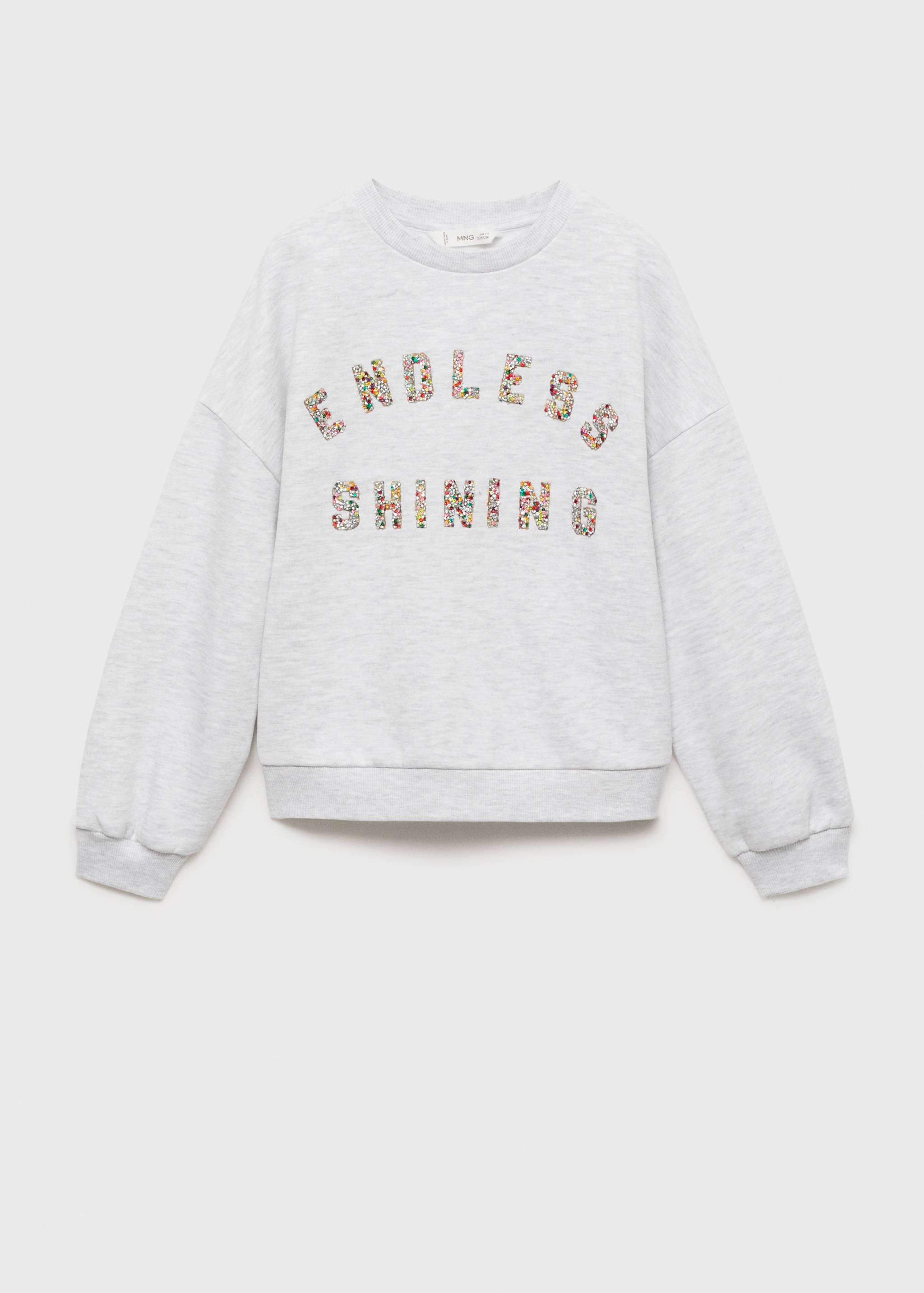Embossed message sweatshirt - Article without model