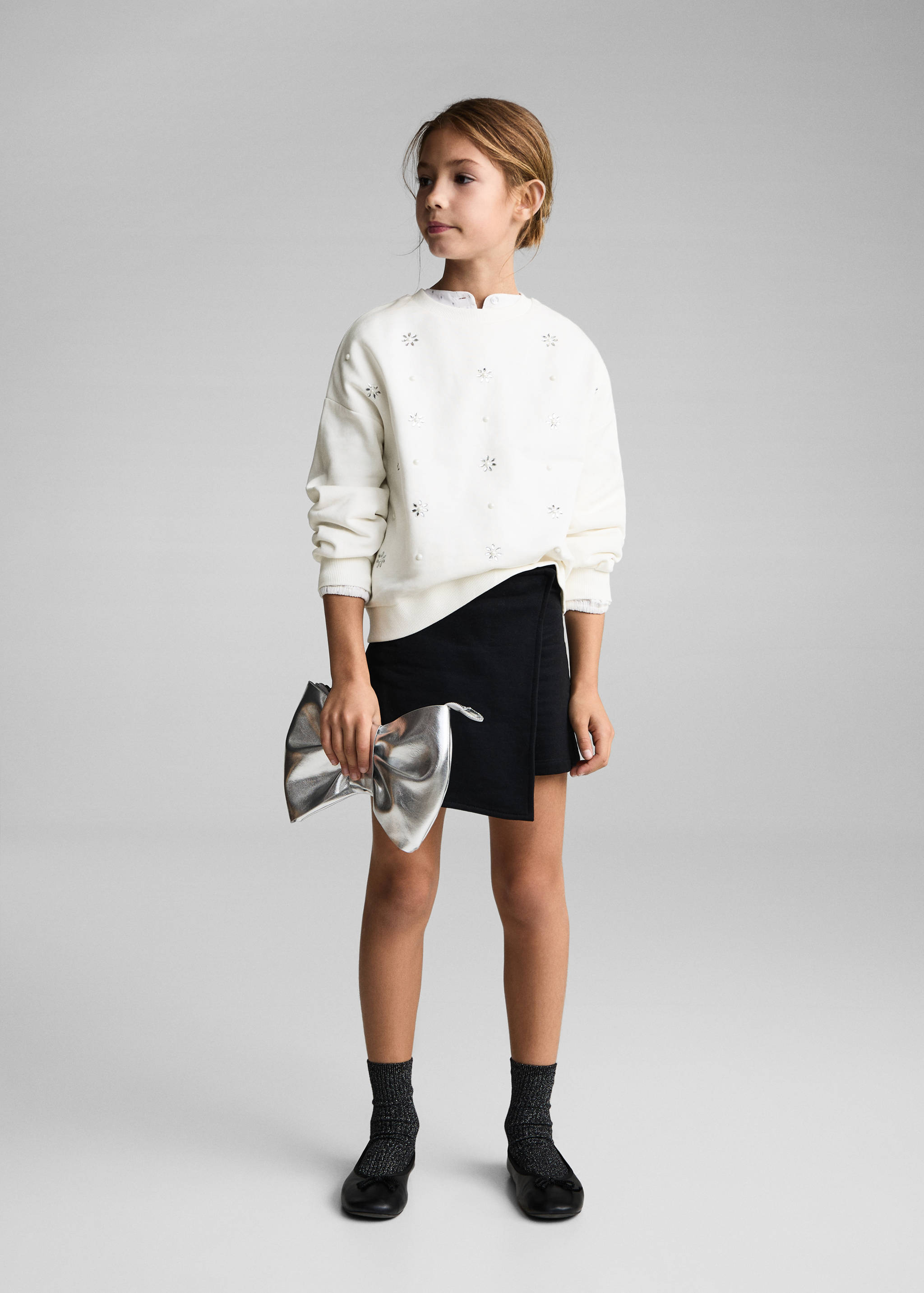 Sudadera floral lentejuelas - Plano general