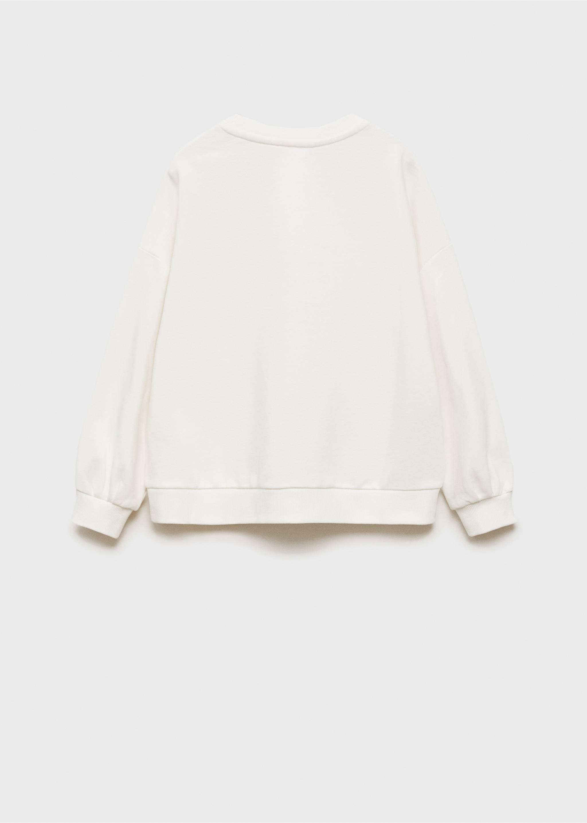 Sequin floral sweatshirt - Reverse of the article, Off White. Ref: 87000647-00.