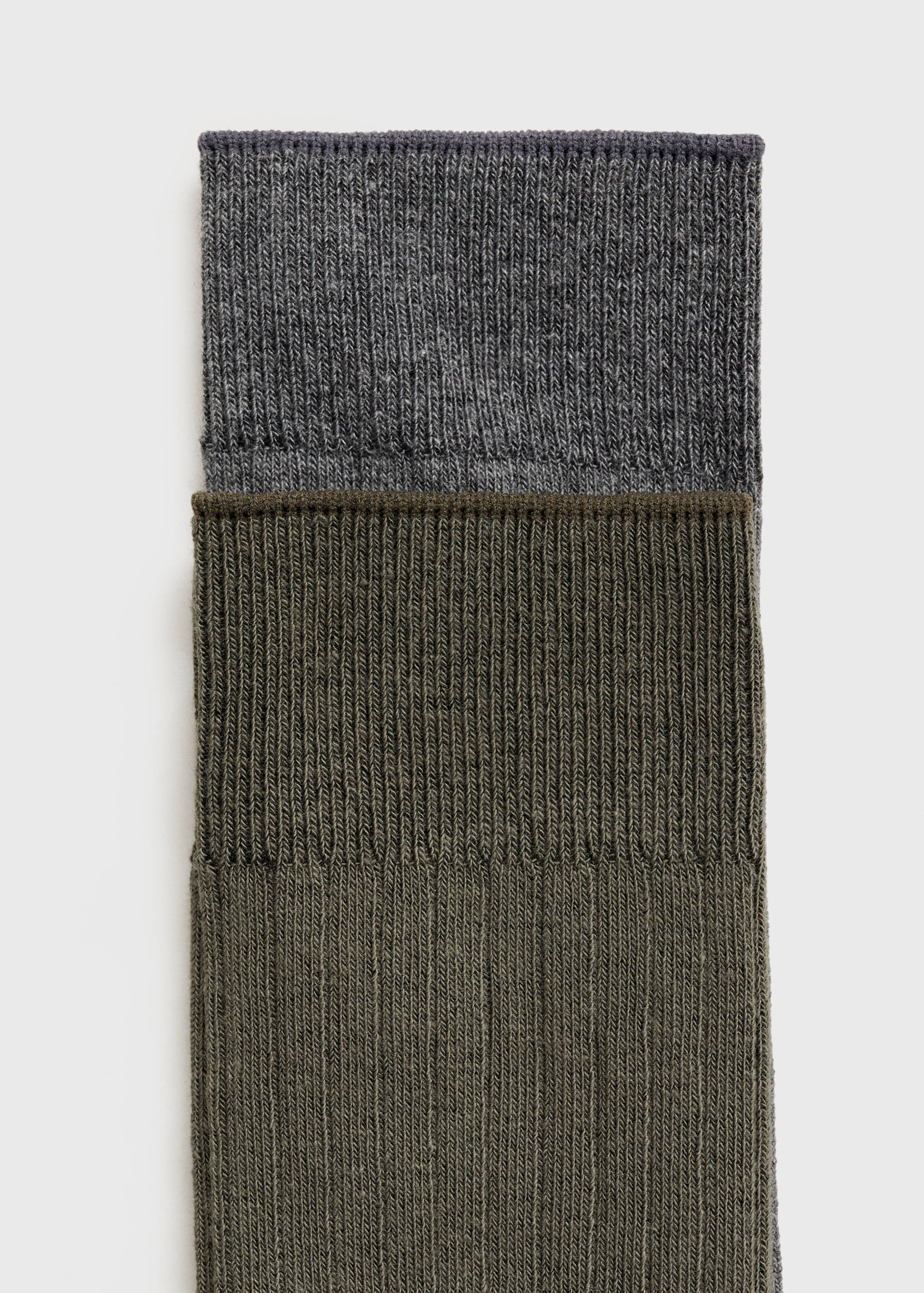 Pack of 2 ribbed cotton socks - Reverse of the article