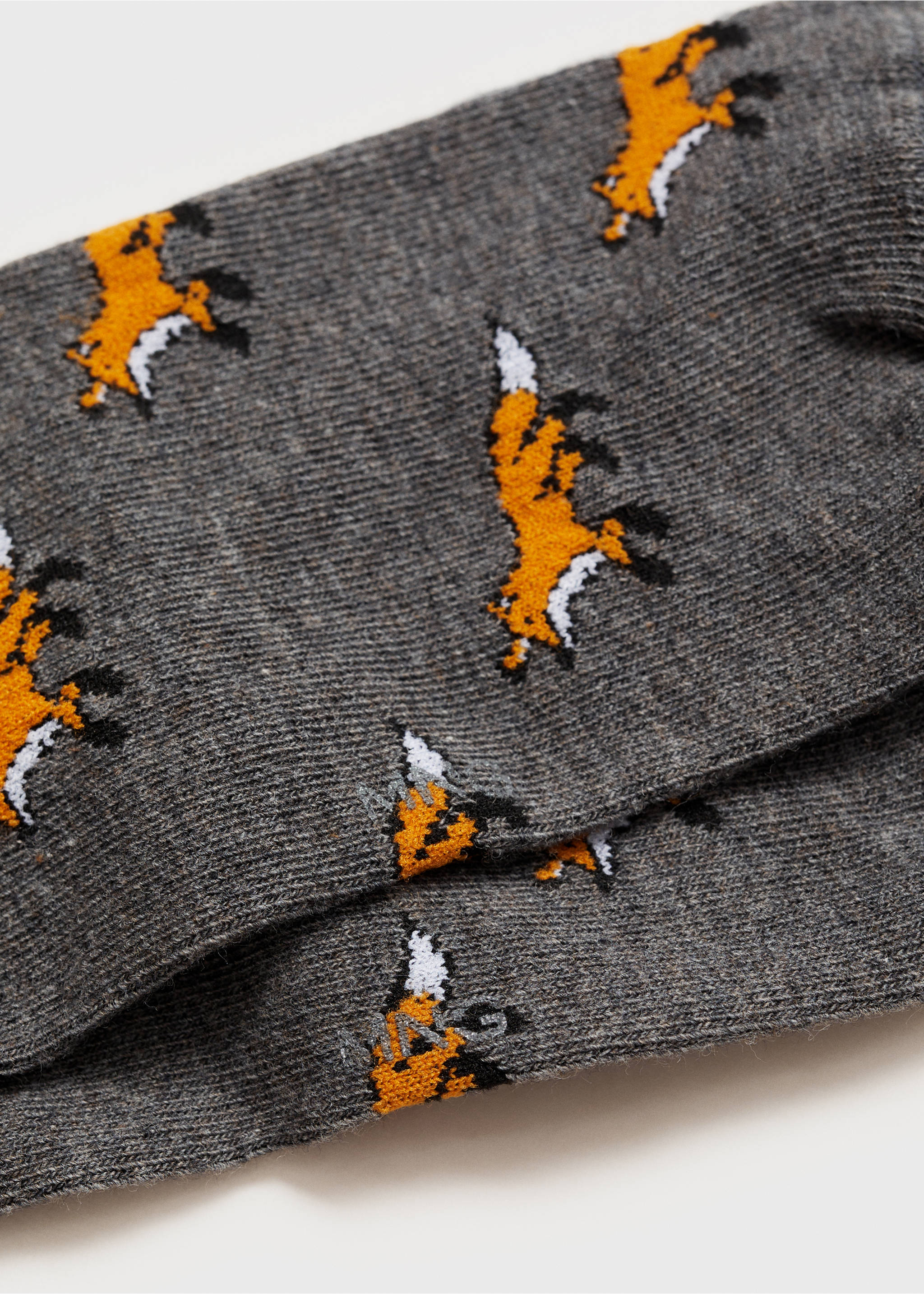 Baumwollsocken mit Animal Print - Detail des Artikels 8, Grau. Ref: 87000666-00.