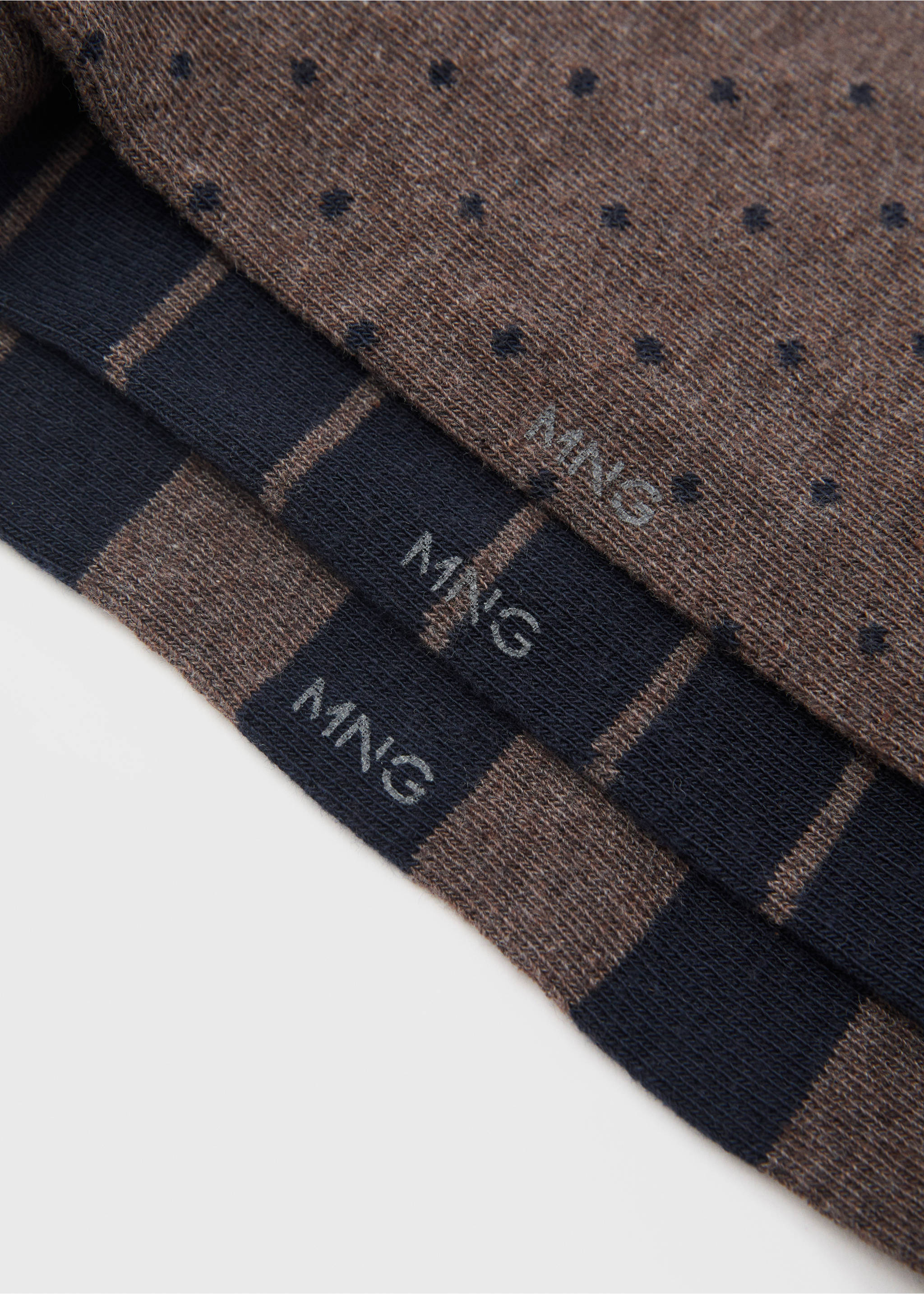 3 pack mixed socks - Details of the article 1, Brown. Ref: 87000668-00.