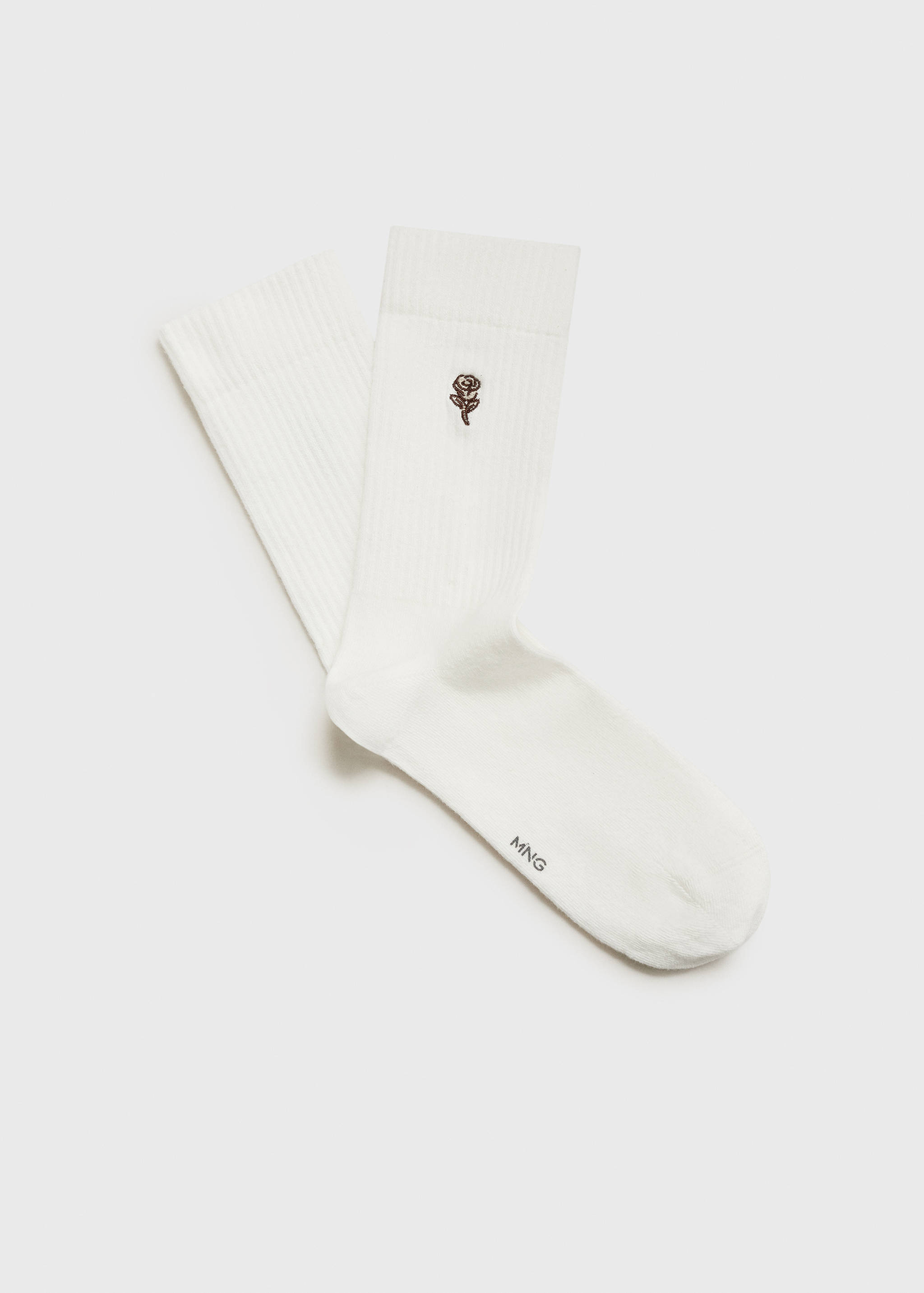 Embroidered cotton socks - Article without model