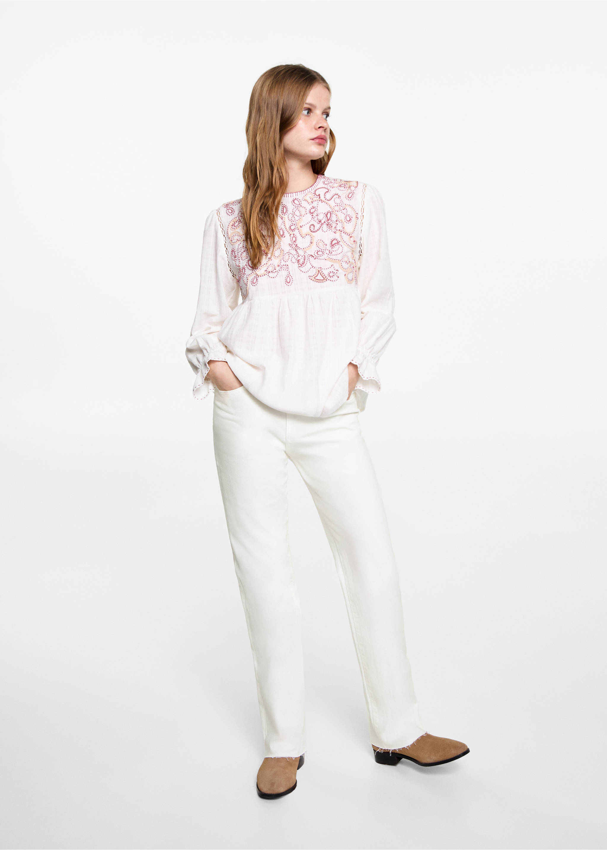 Regular Fit-Jeans - Allgemeine Ansicht, Cremeweiß. Ref: 87001065-00.