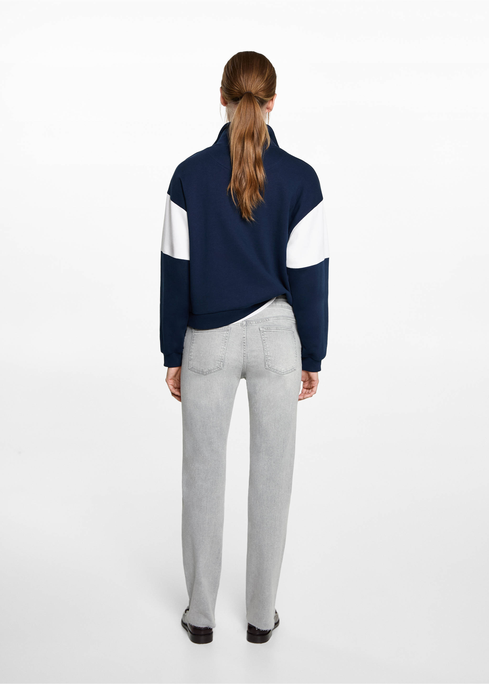 Straight Jeans - Rückseite des Artikels, Denim Grau. Ref: 87001066-00.