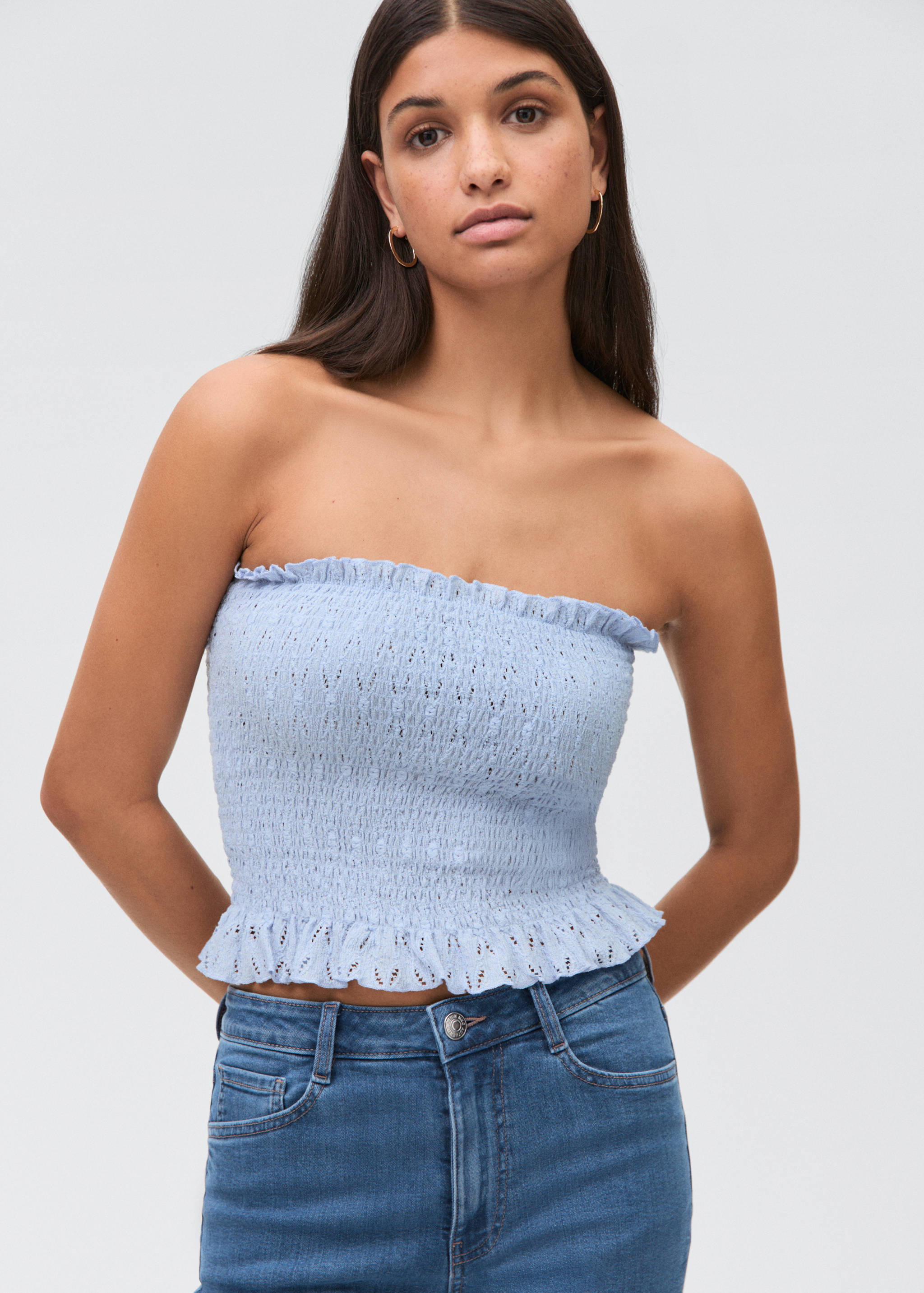 Flared-Jeans mit ausgefranstem Saum - Detail des Artikels 1