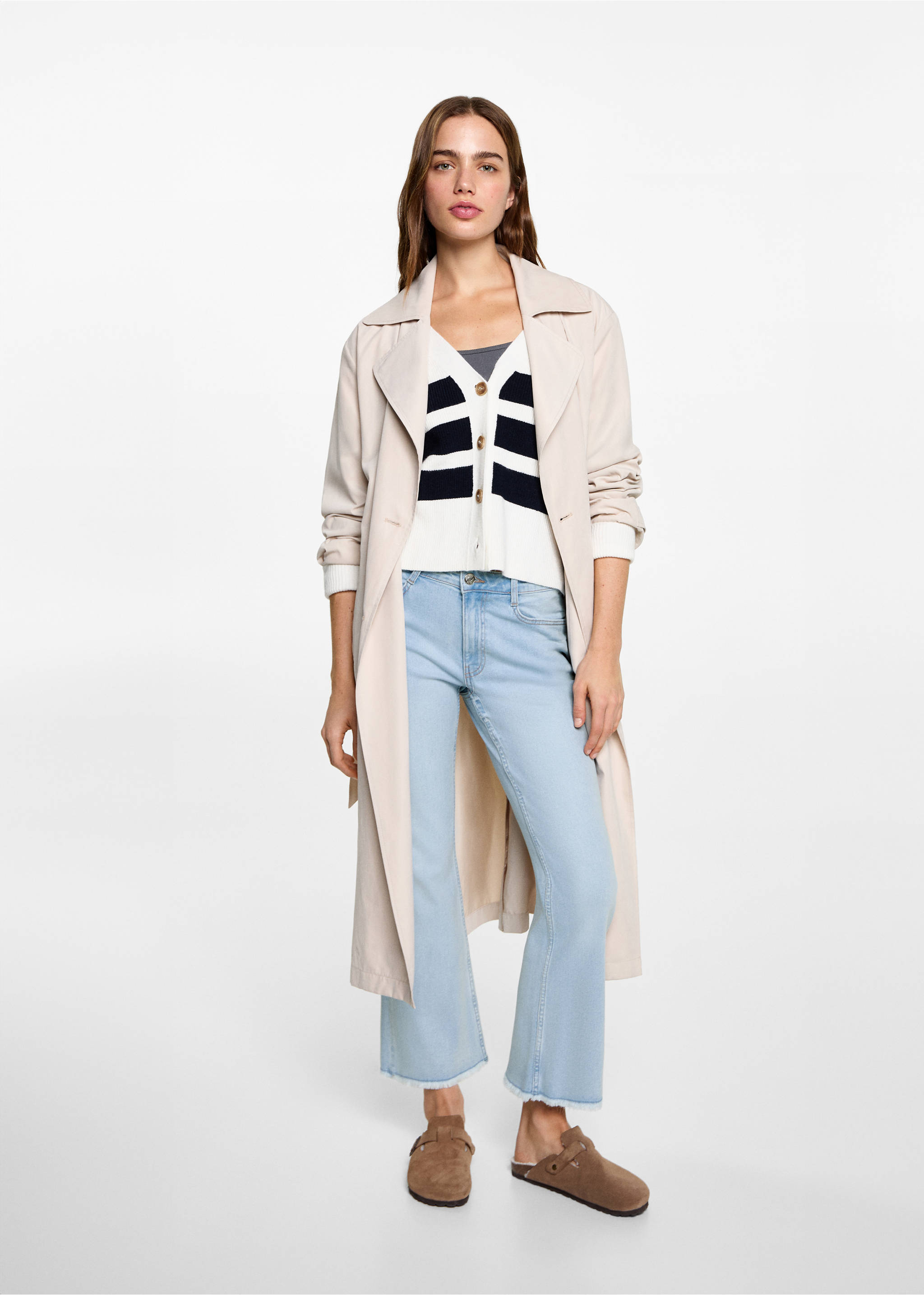 Jean flare crop - Plan général, Bleu clair. Ref: 87001069-00.