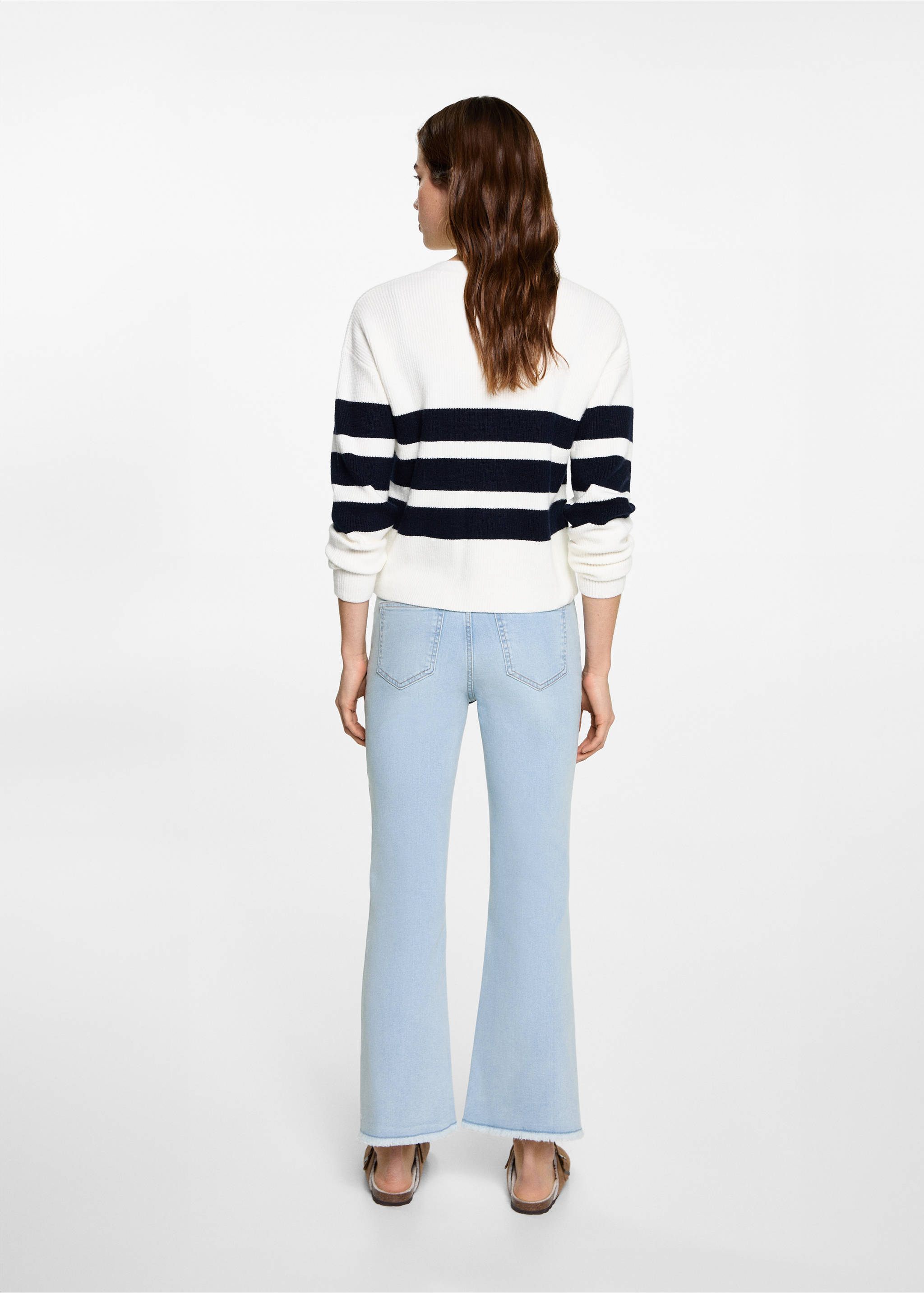 Jean flare crop - Verso de l’article, Bleu clair. Ref: 87001069-00.