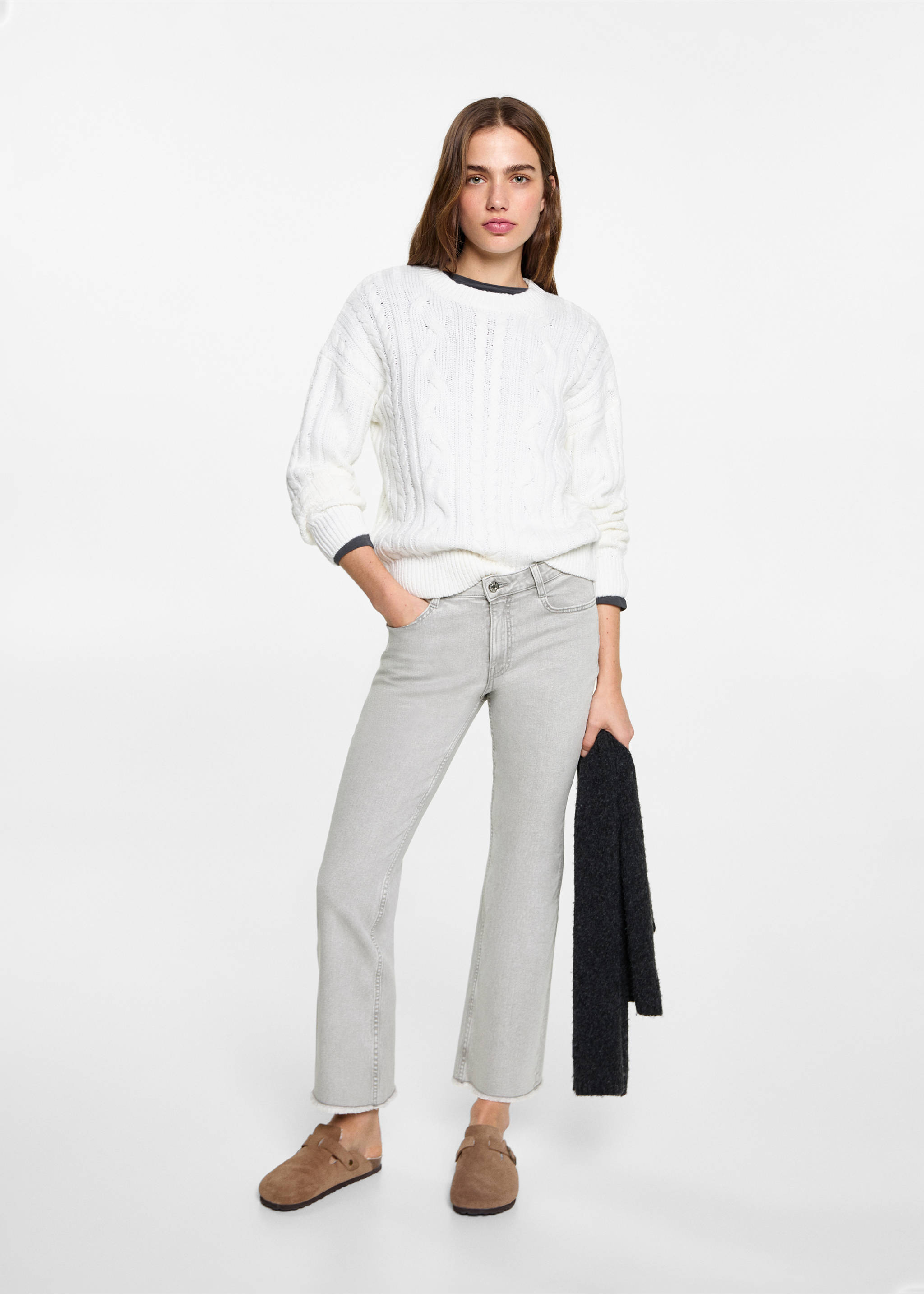 Texans flare crop - Pla general, Gris denim. Ref: 87001070-00.