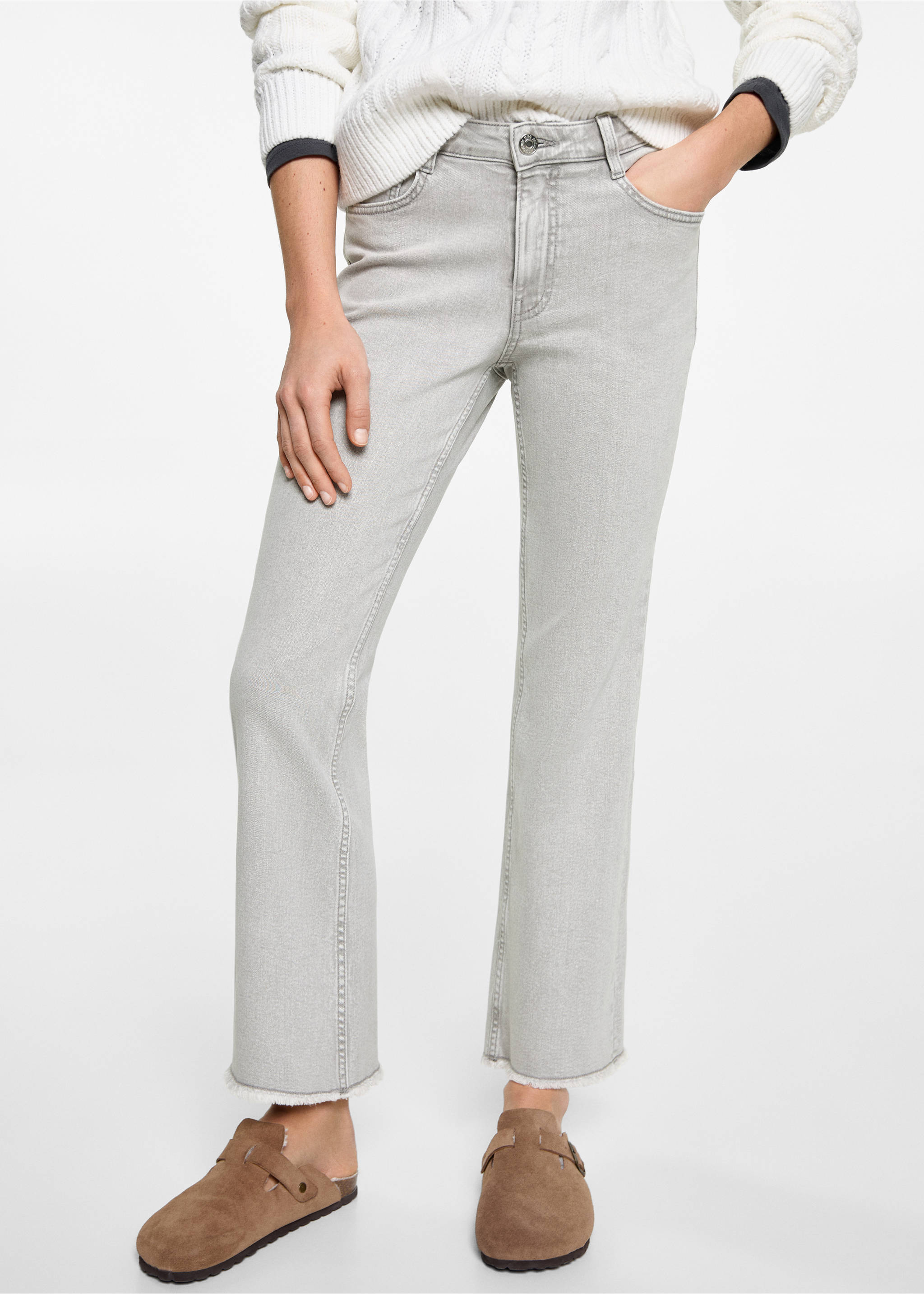 Texans flare crop - Pla mig, Gris denim. Ref: 87001070-00.