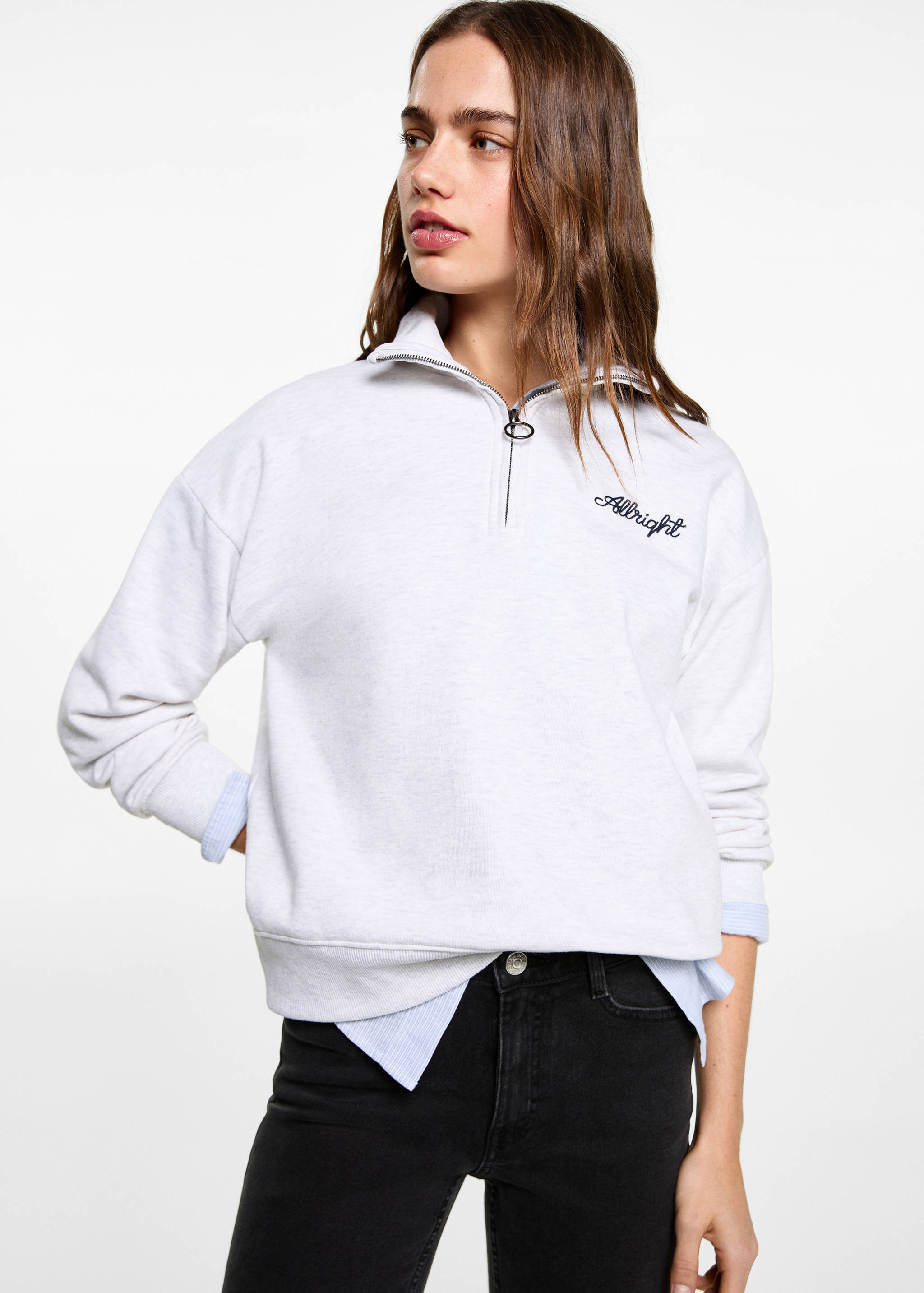 Jeans flare crop - Plano medio