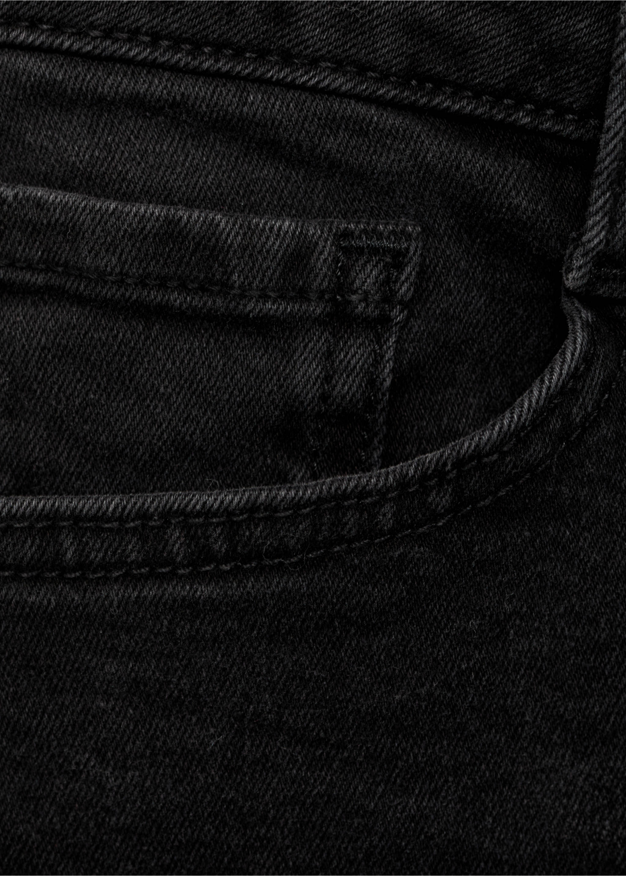 Crop flared jeans - Details of the article 0, Black denim. Ref: 87001071-00.