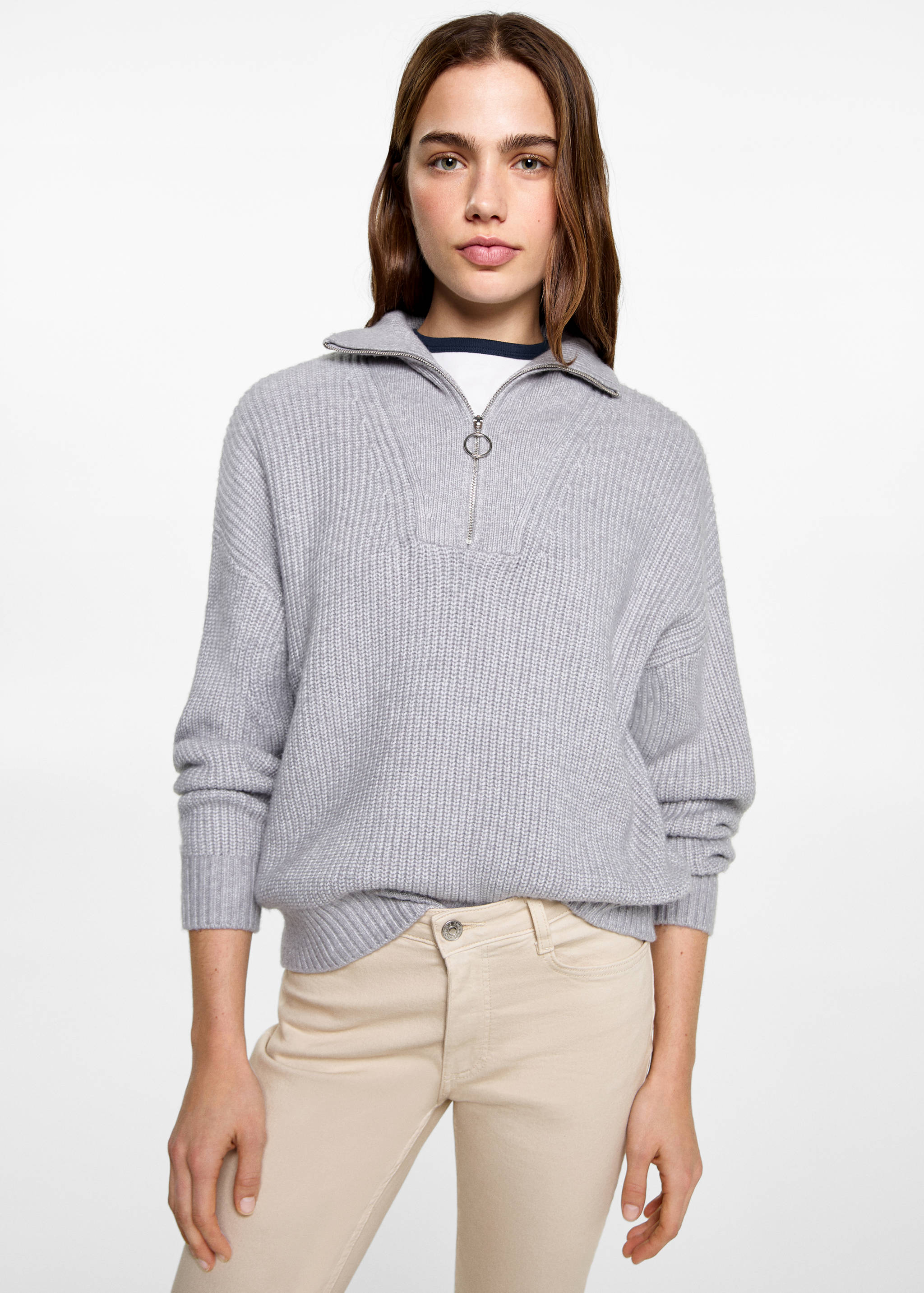 Crop flared jeans - Bild av mittparti