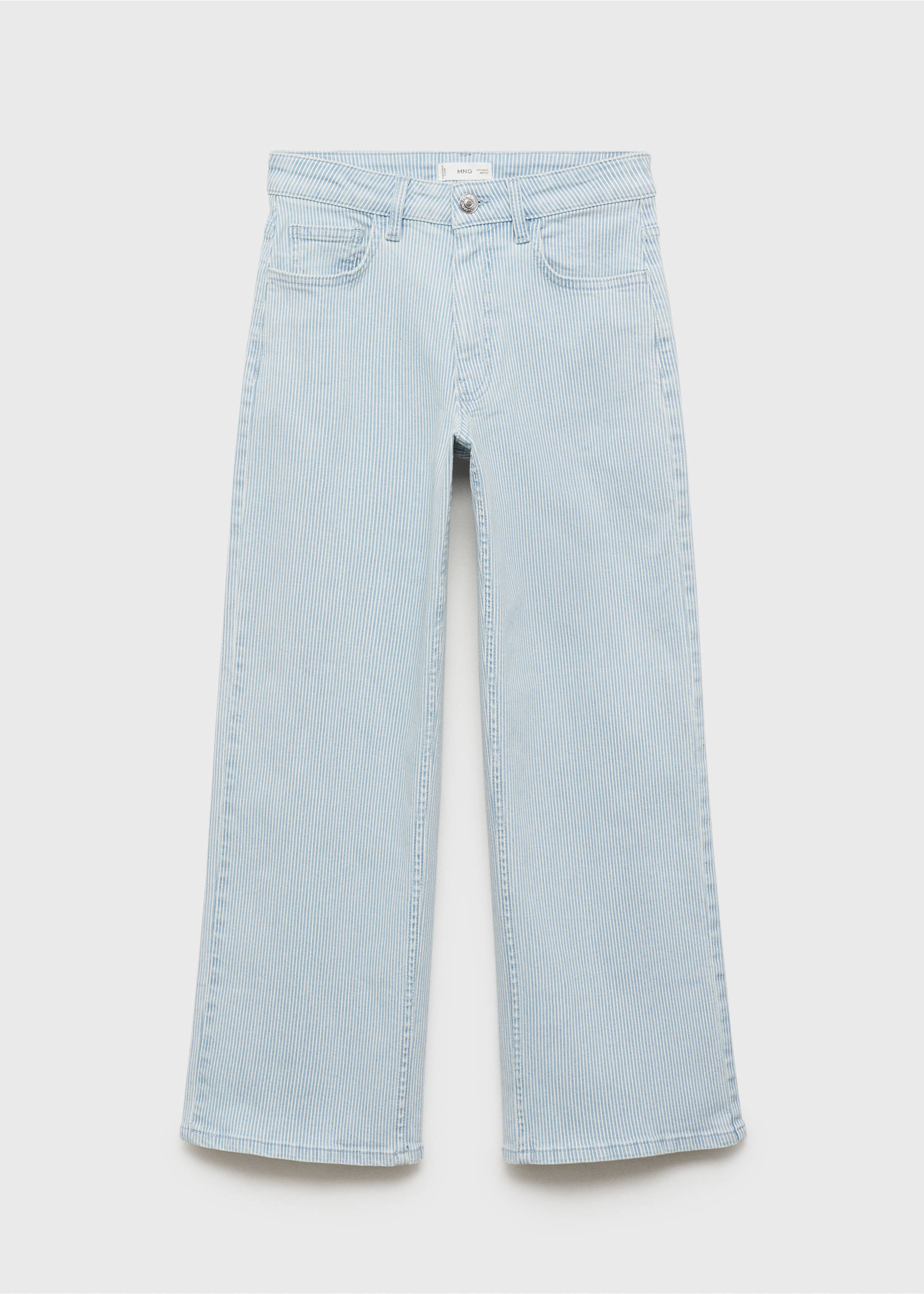 Striped culotte jeans - Article without model, Blue. Ref: 87001074-00.