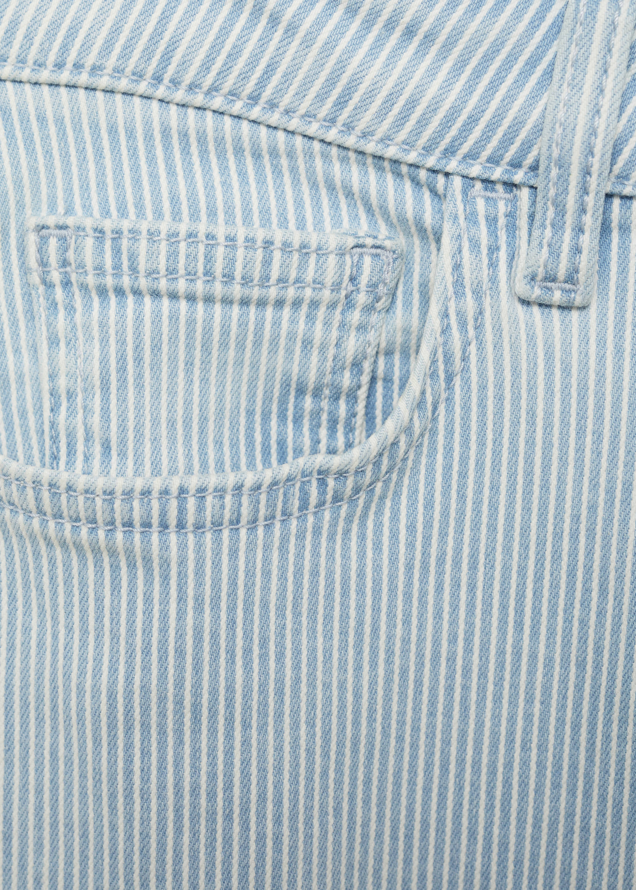 Striped culotte jeans - Details of the article 0