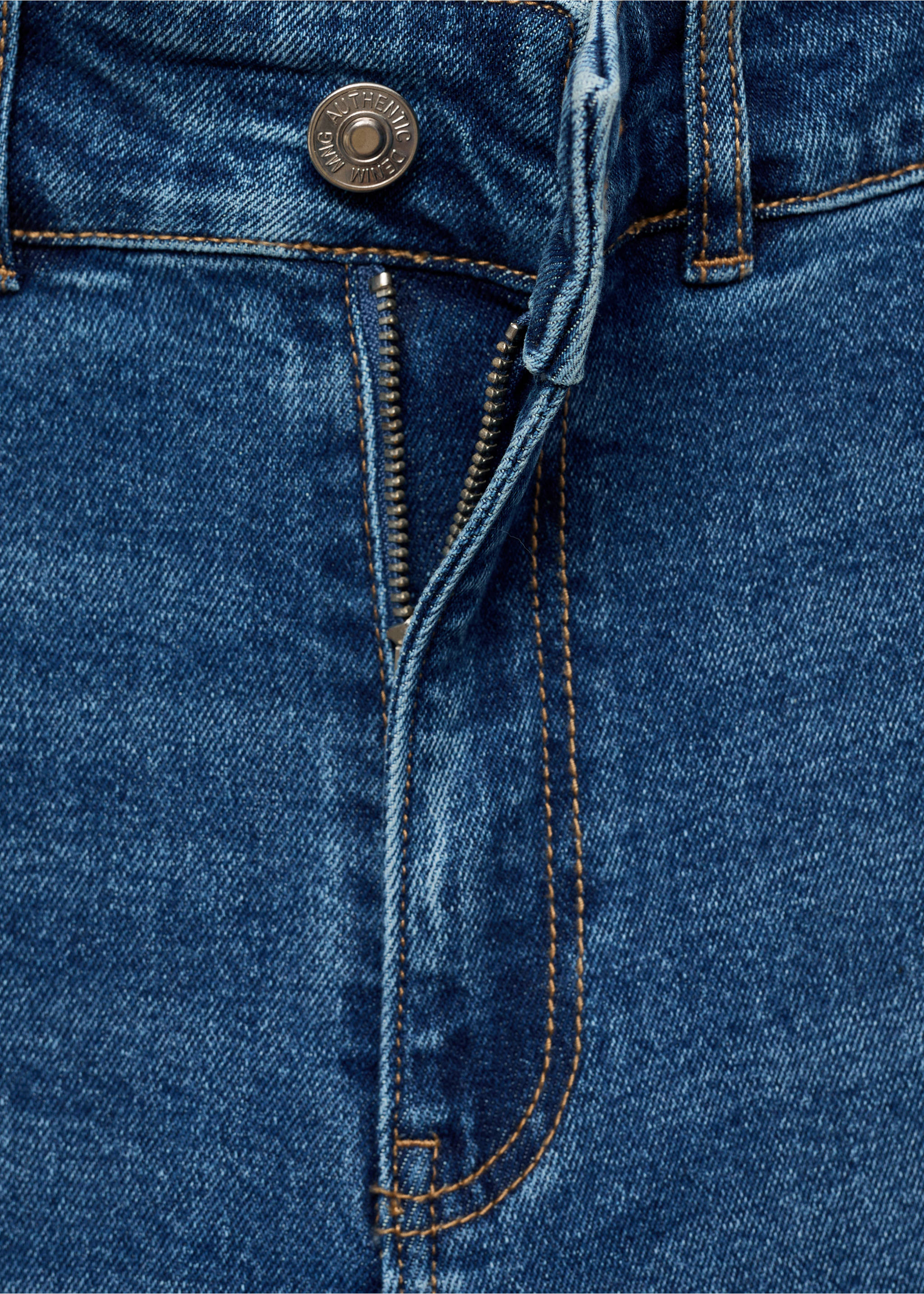 Wideleg jeans - Detail van het artikel 8, Middenblauw. Ref: 87001079-00.